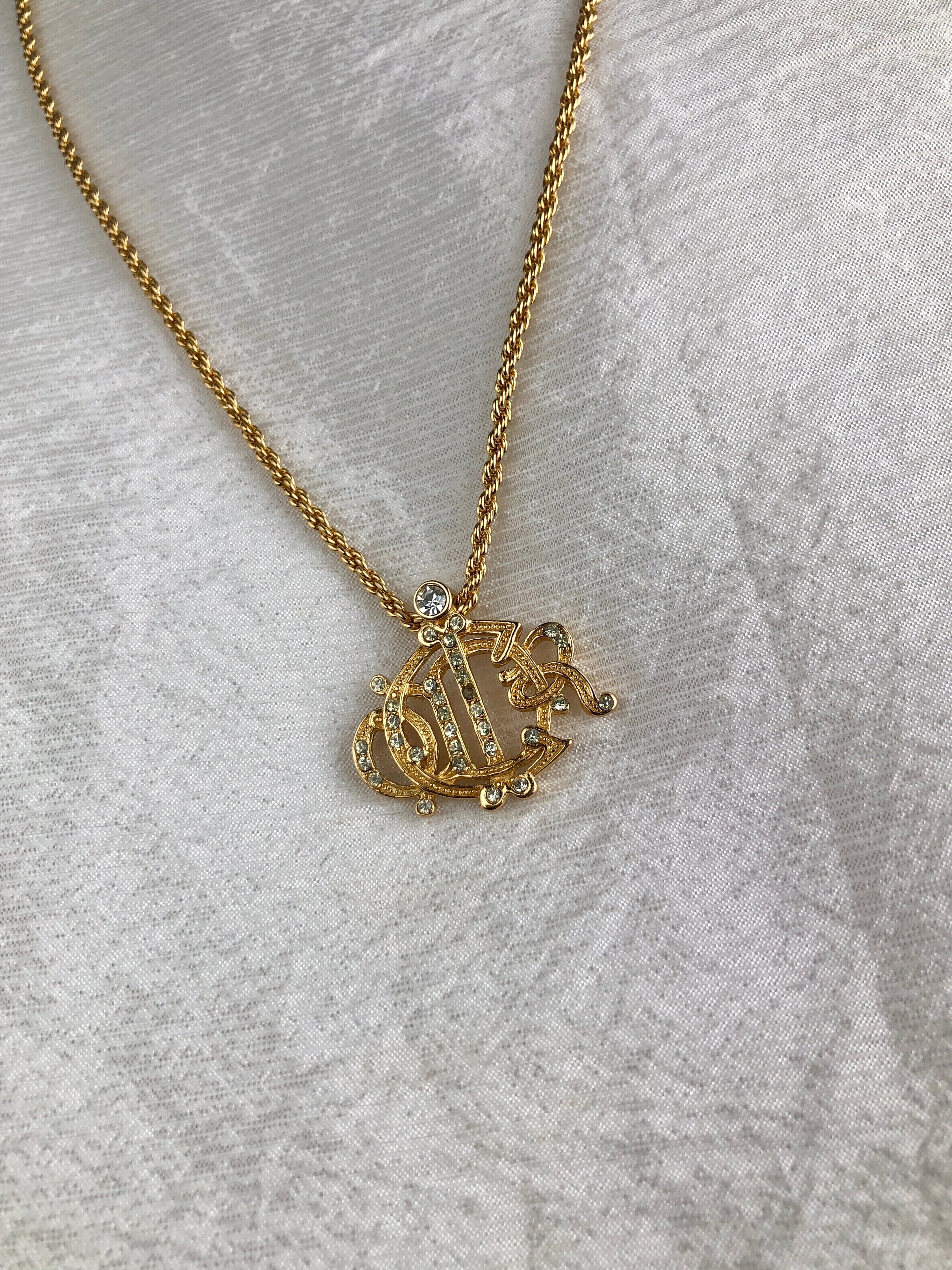 Christian Dior クリスチャン ディオール ネックレス ゴールド ロゴ