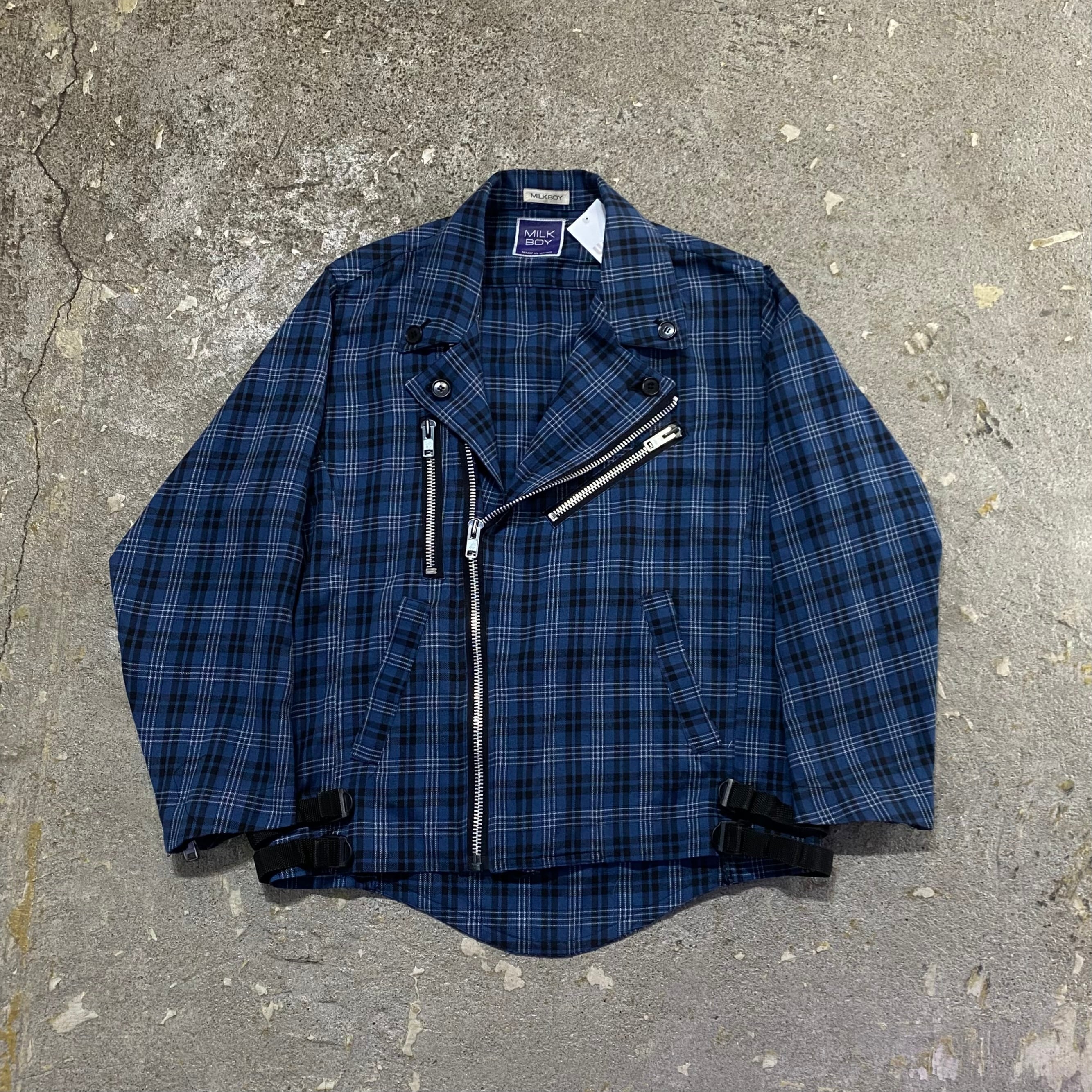 90s MILK BOY polyester/rayon fabric riders jacket【仙台店】 | What
