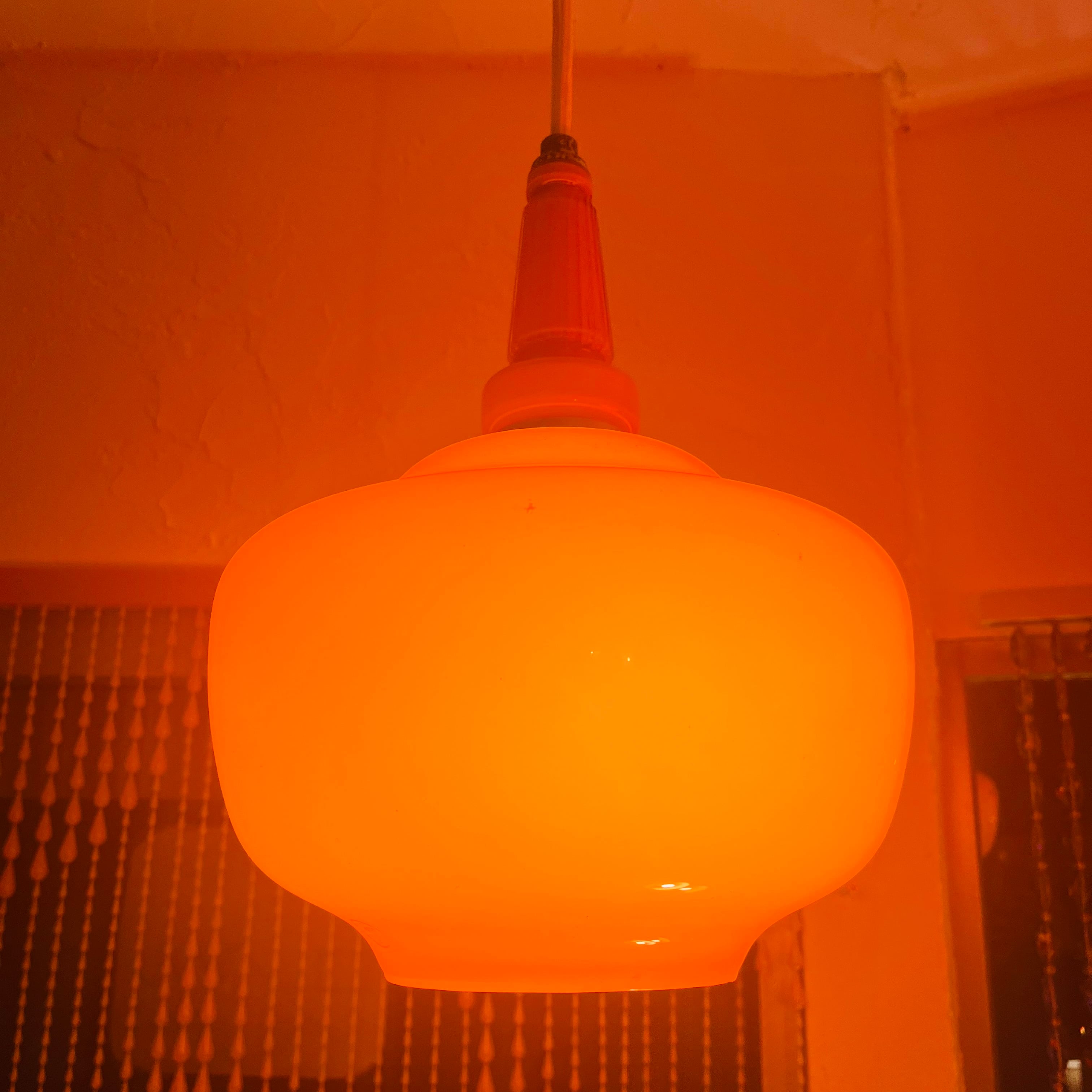 ペンダントライト オレンジ 天井照明 昭和レトロ | 春眠雑貨店