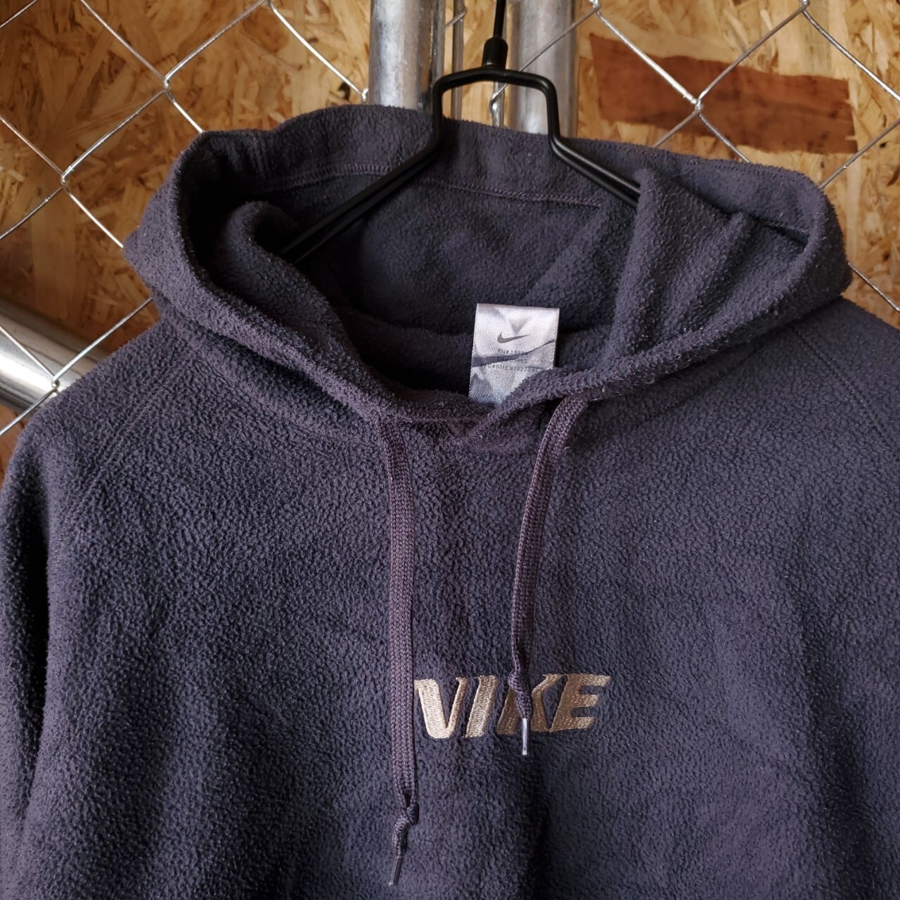 NIKE ナイキ 00s 刺繍ロゴ フリースパーカー プルオーバー フーディー