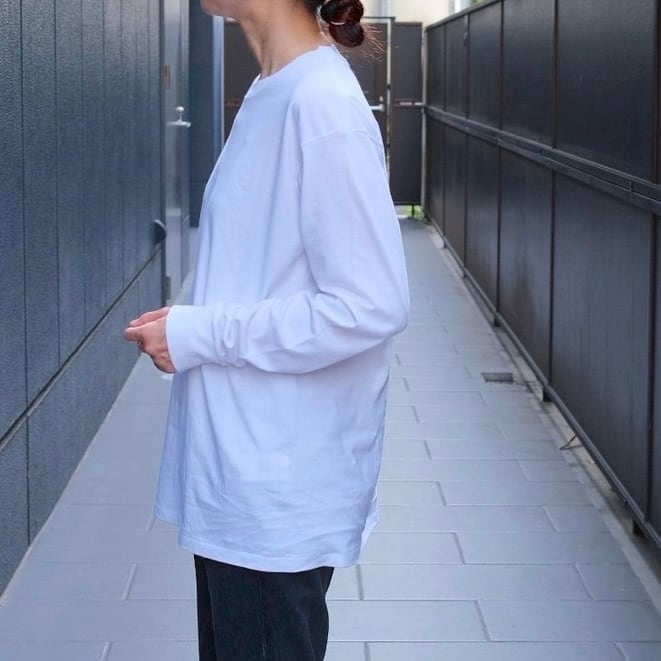 COMOLI(コモリ) / コットンジャージ長袖Tシャツ-WHITE-(C03-05011) | Debby