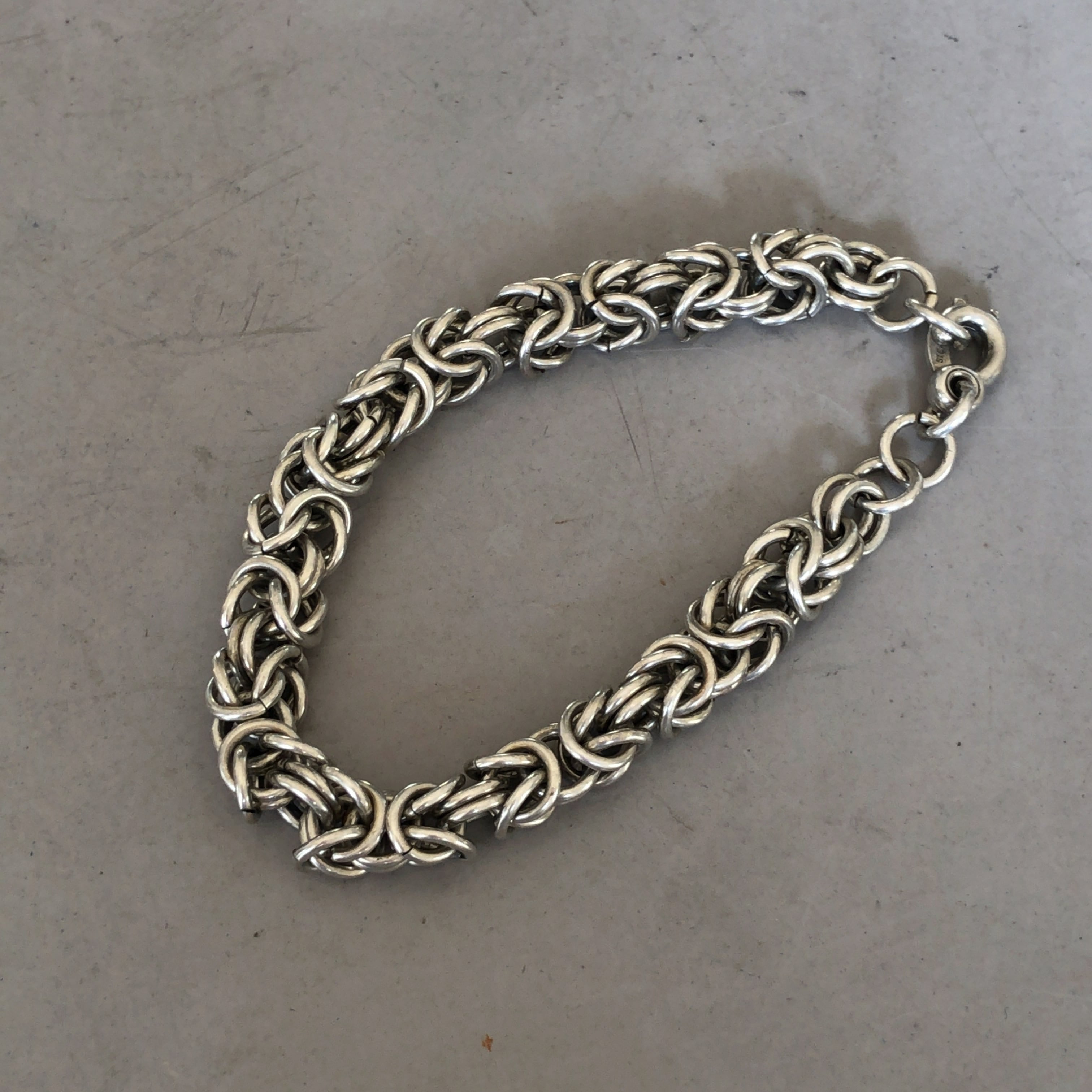 ビザンチンチェーンブレスレット ヴィンテージシルバー | Lucy vintage