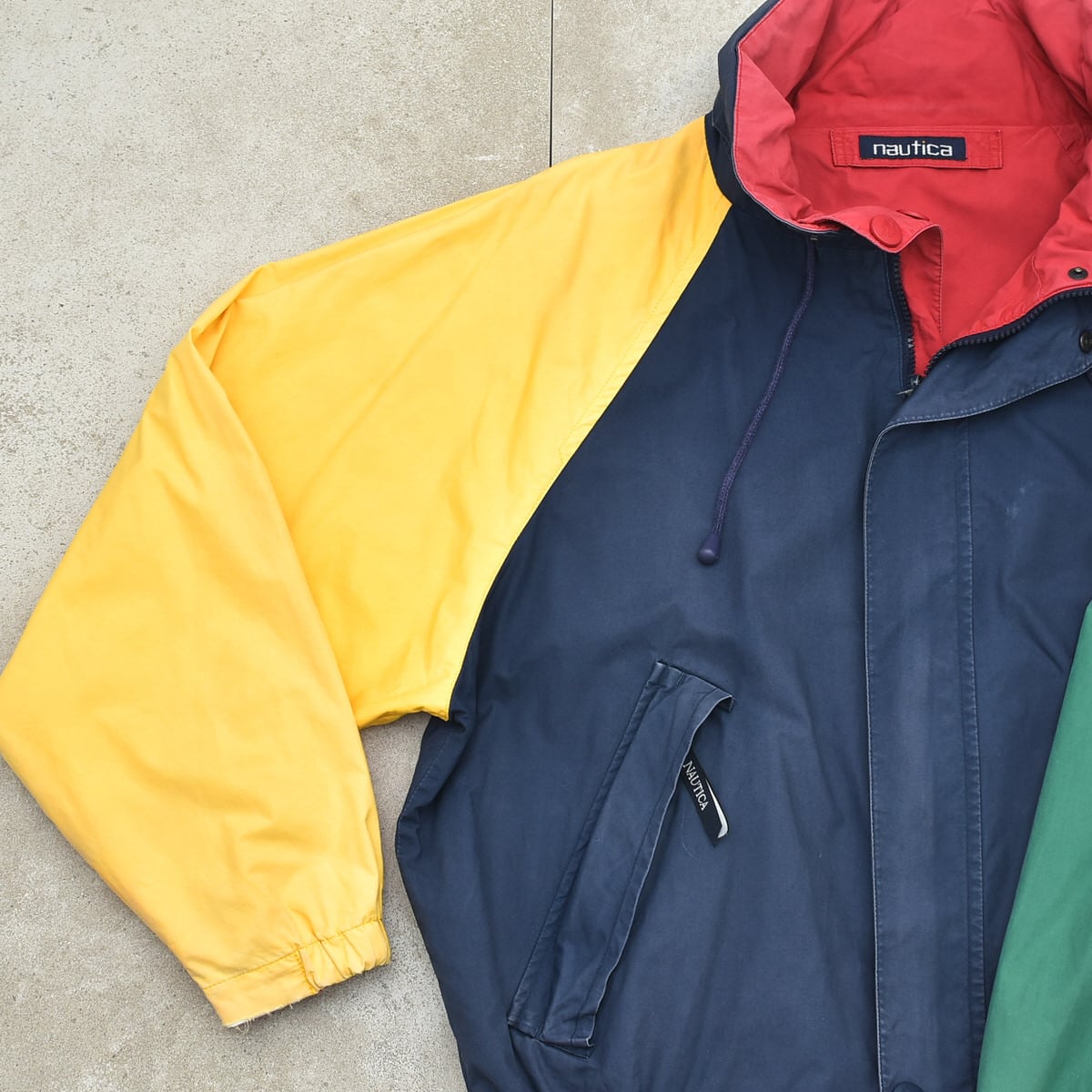 90s nautica crazy pattern reversible jkt | 古着屋 grin days memory