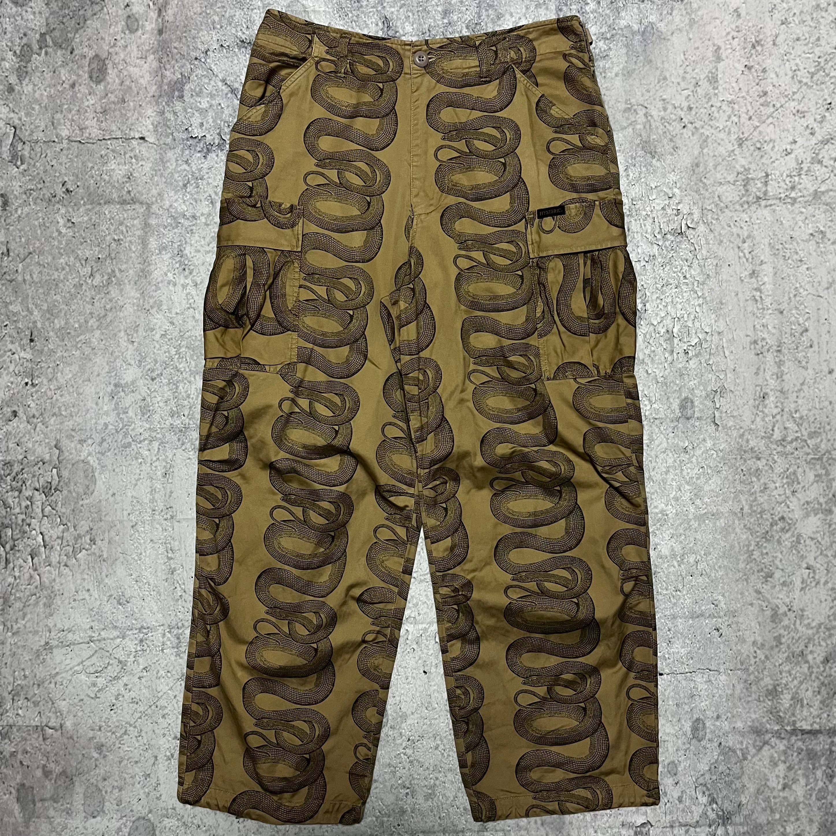 HYSTERIC GLAMOUR Snake Pants Wide Cargo Pants ヒステリックグラマー