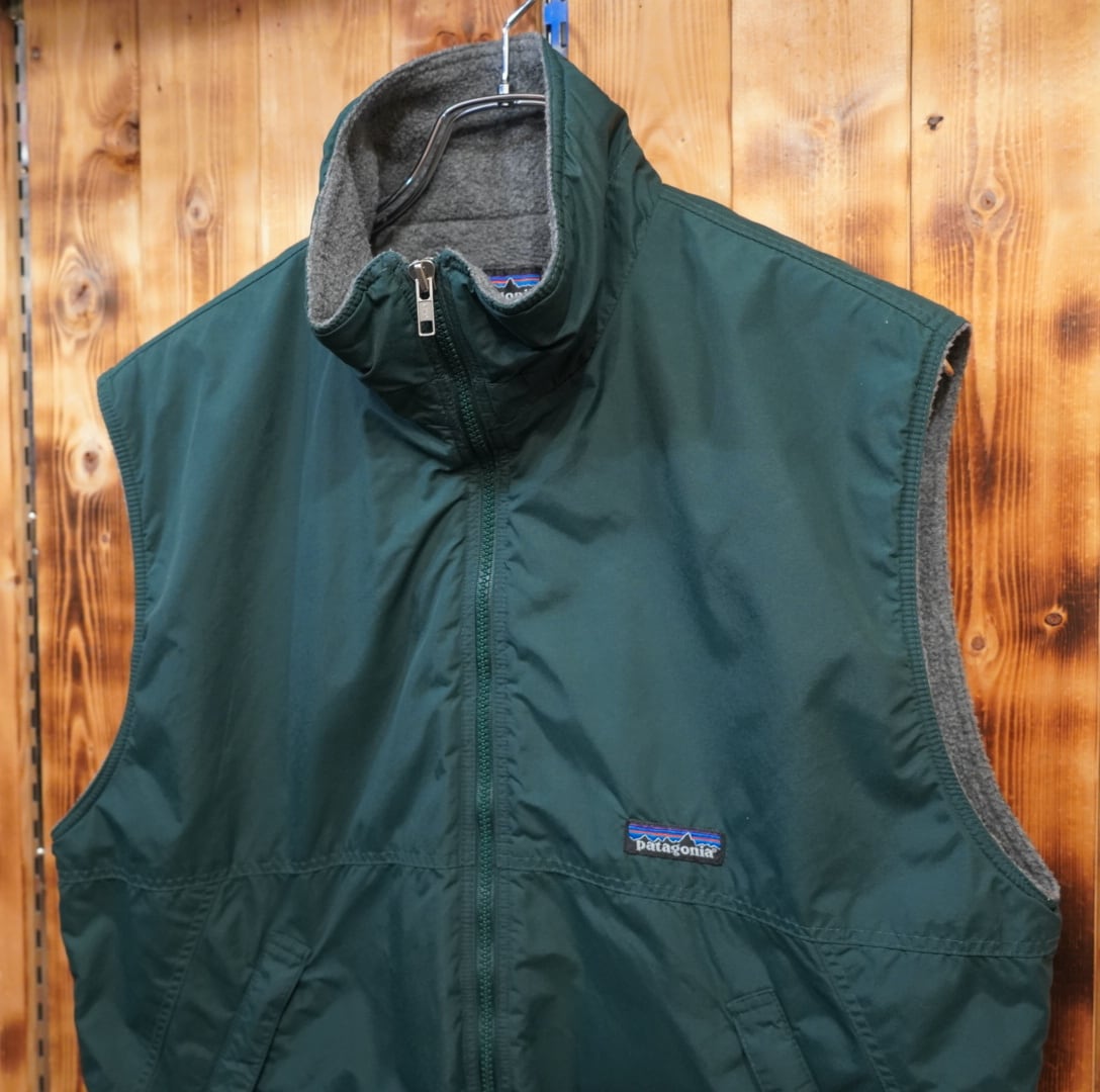 90s patagonia シェルドシンチラ ベスト M/usa製 緑 グリーン