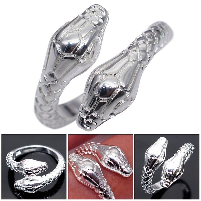 リング 指輪 スネークリング 双頭 蛇 スネーク ヘビ シルバー 幸運