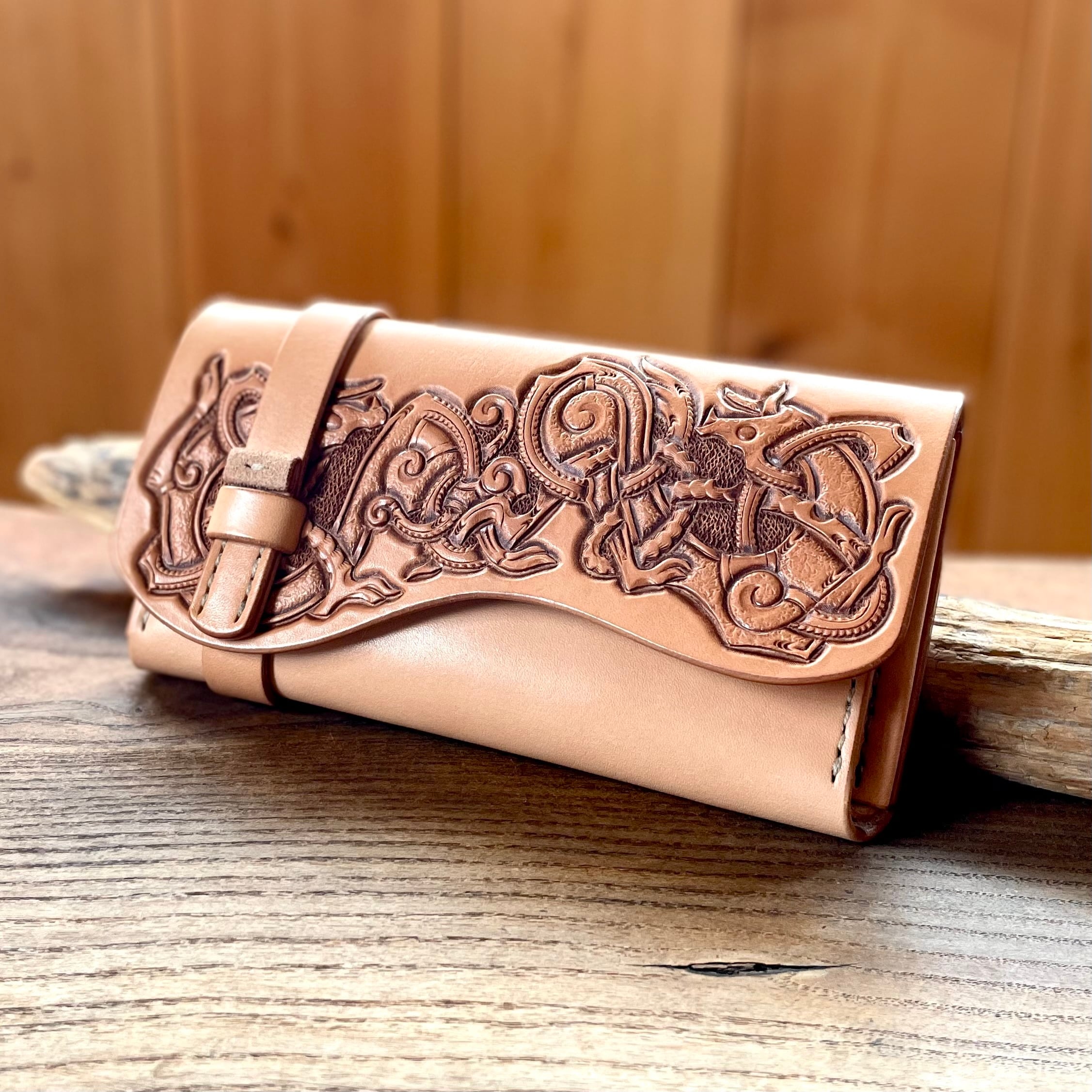 バイカー ロングウォレット［カービング・ナチュラル］Biker Long