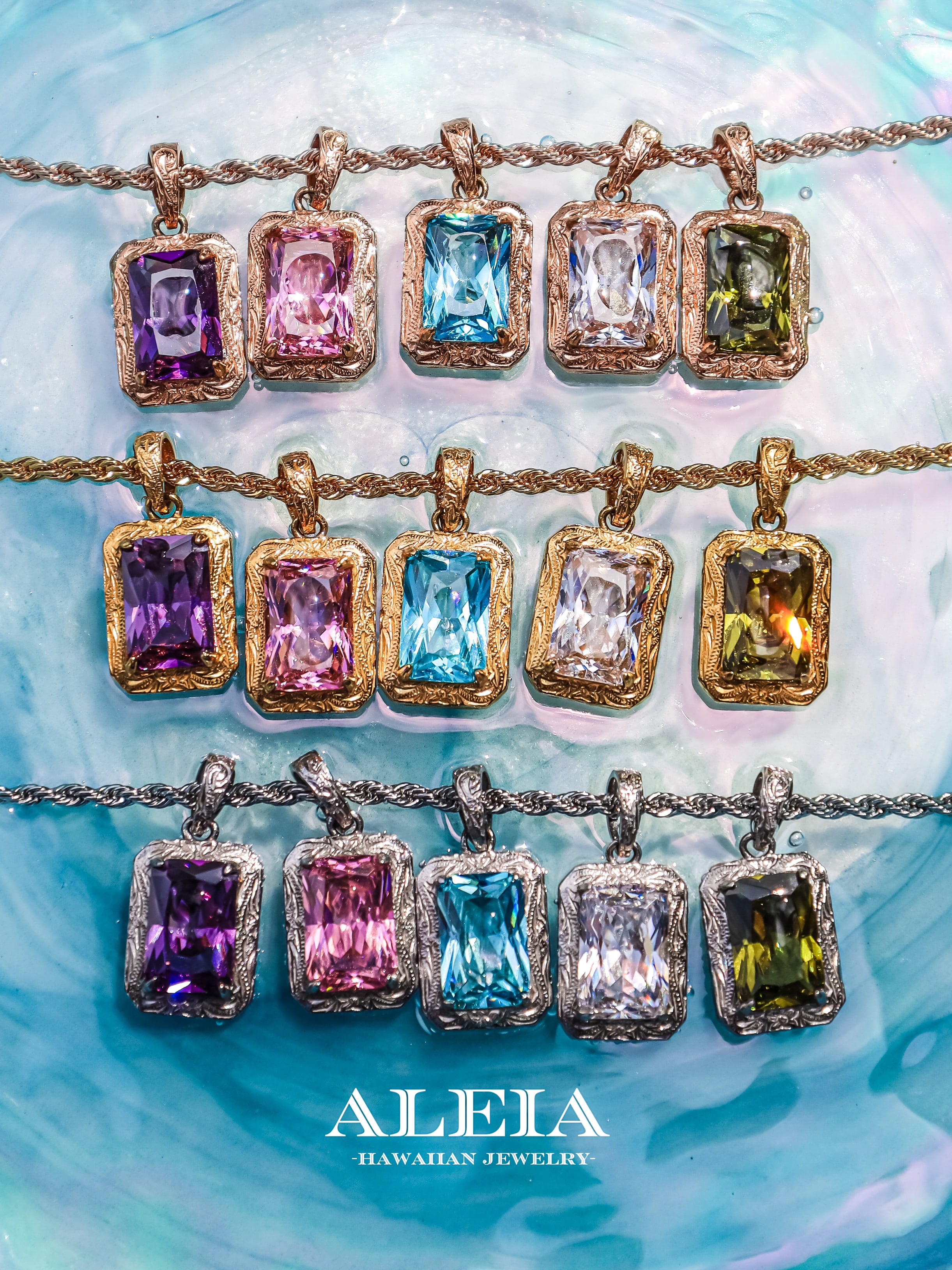 Sparkle Stone Necklace [316L] ハワイアンジュエリー | ALEIA