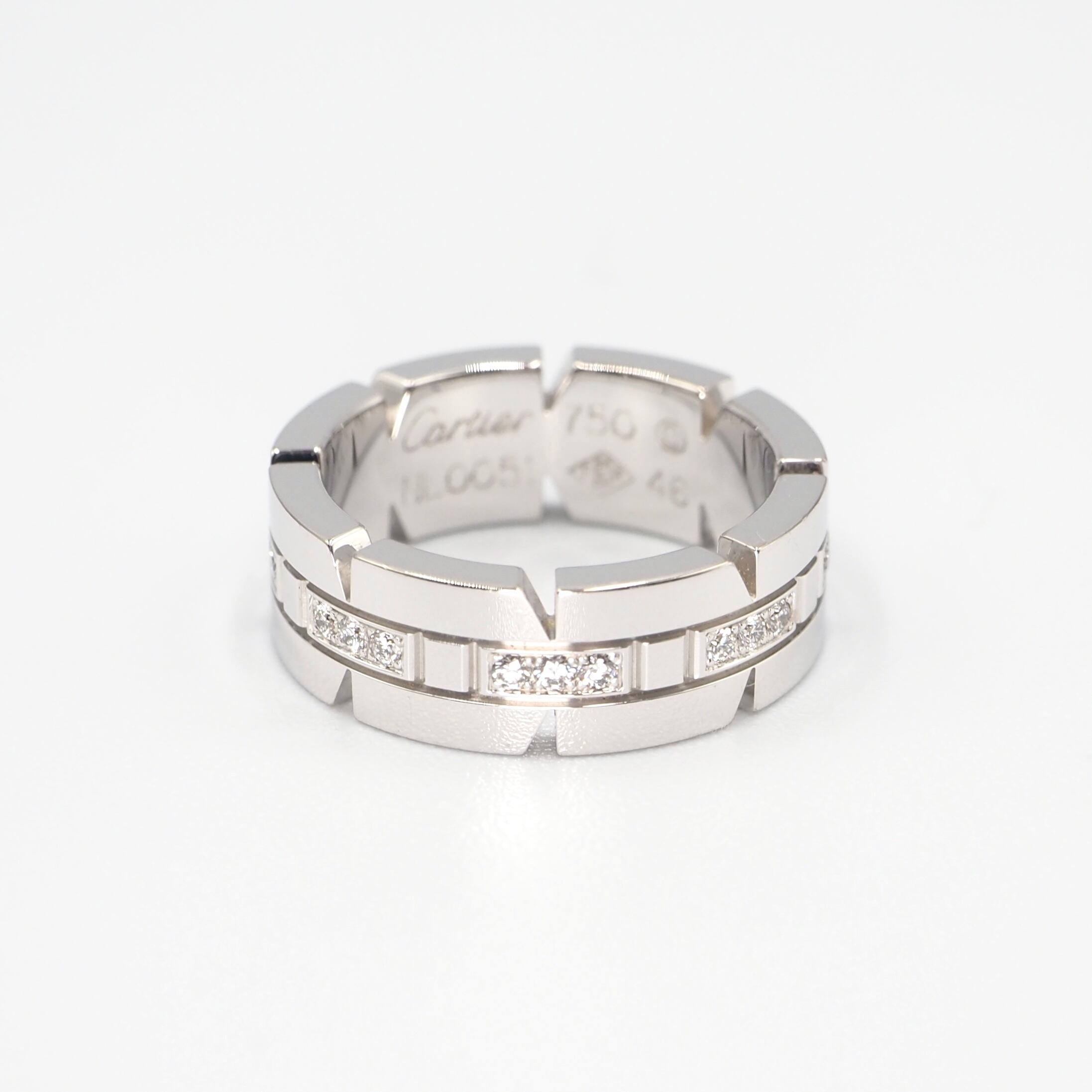 Tiffany&Co. 約10号 1837 スモール ダブルロック リング シルバー925