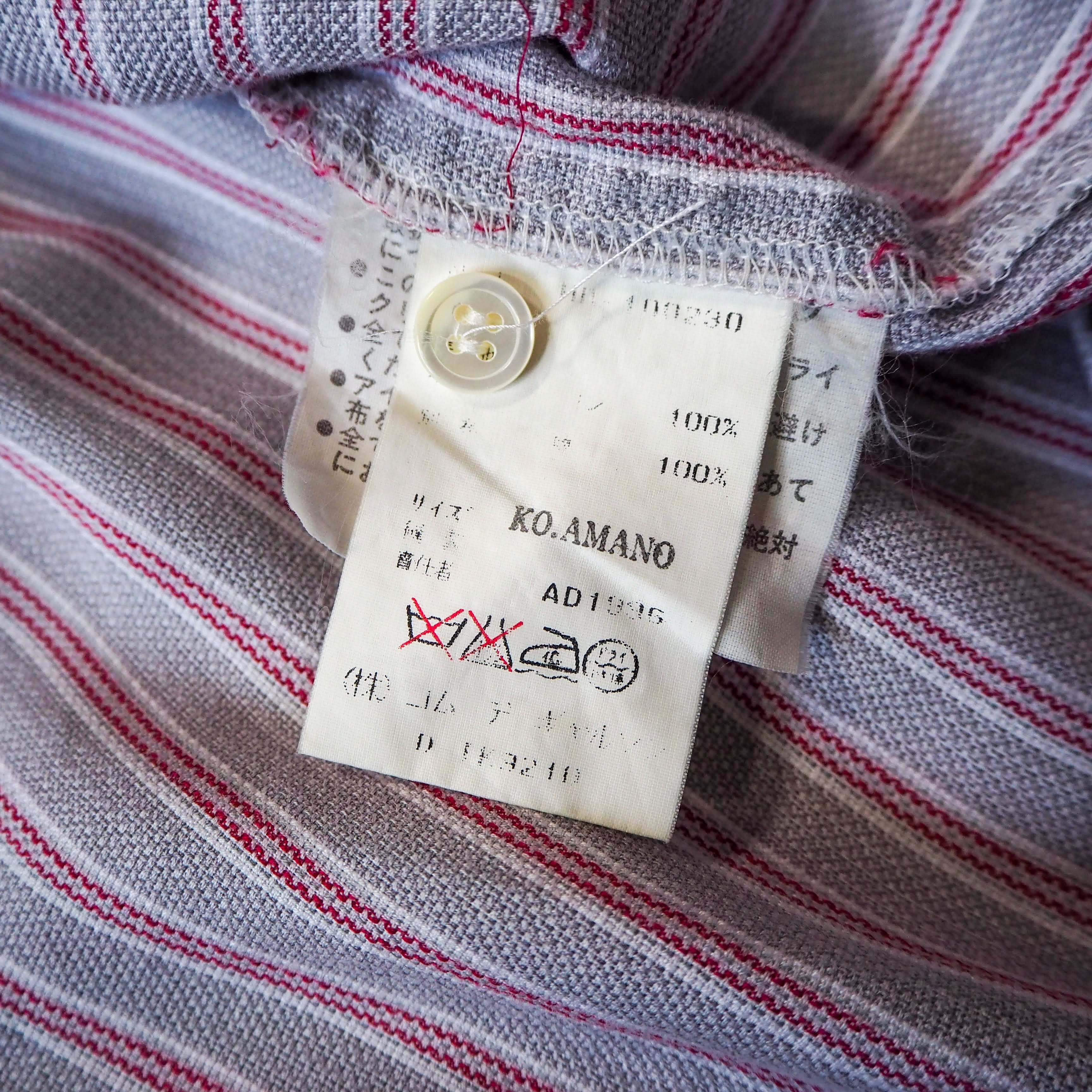 90s “comme des garçons homme” swithing stripe shirt