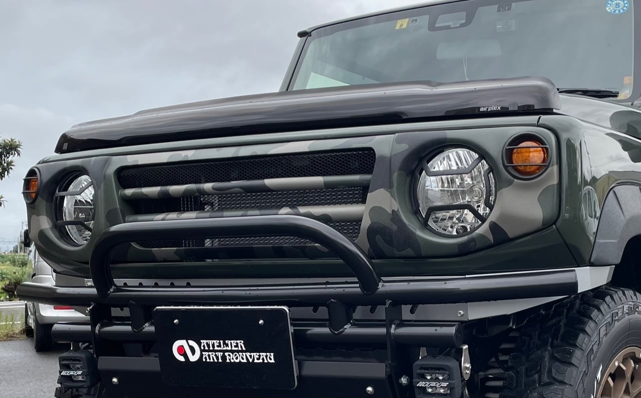 ジムニー・迷彩・純正色彩色仕上 タイプ2 フロントグリル ラプター