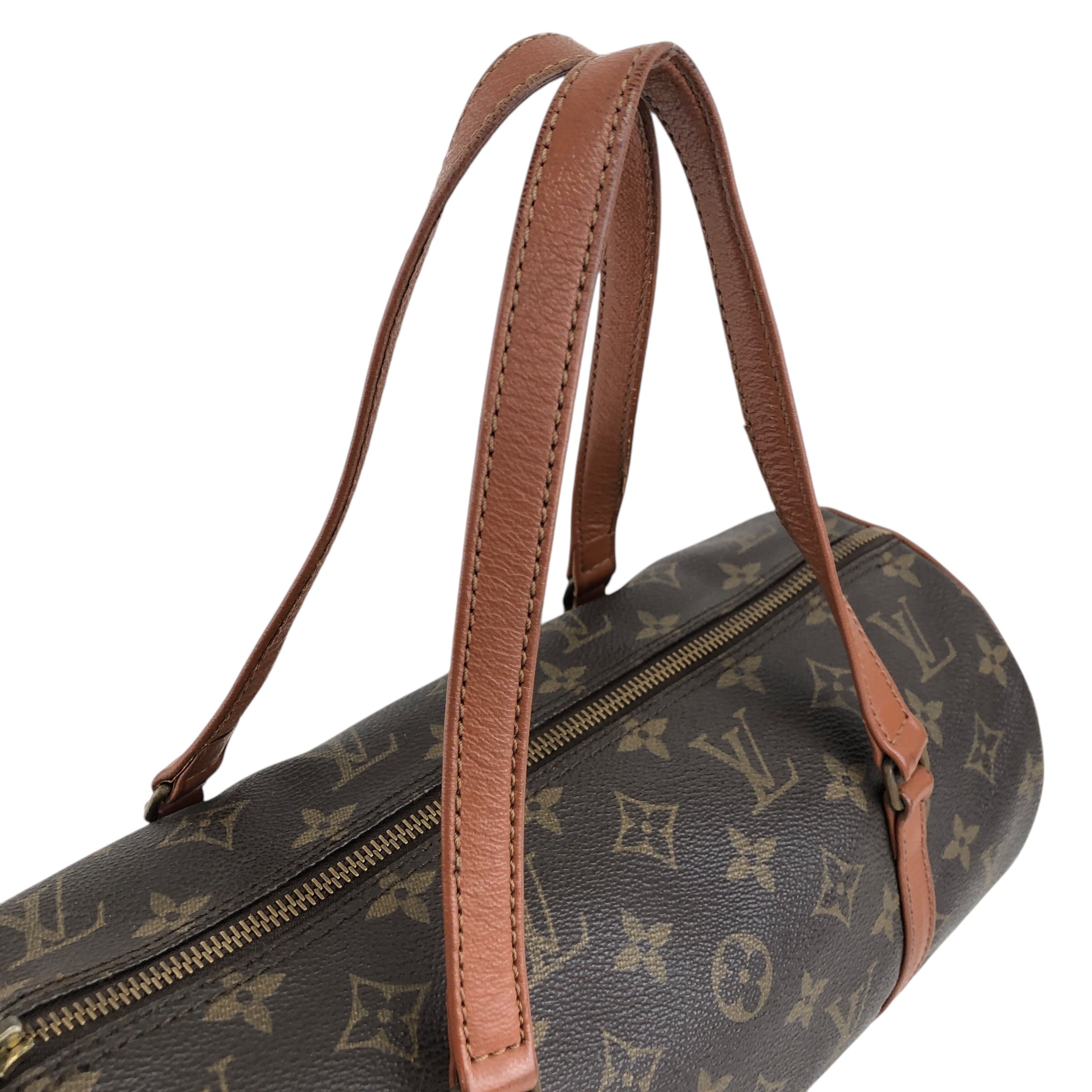 LOUIS VUITTON ルイヴィトン モノグラム ハンドバッグ ブラウン PVC