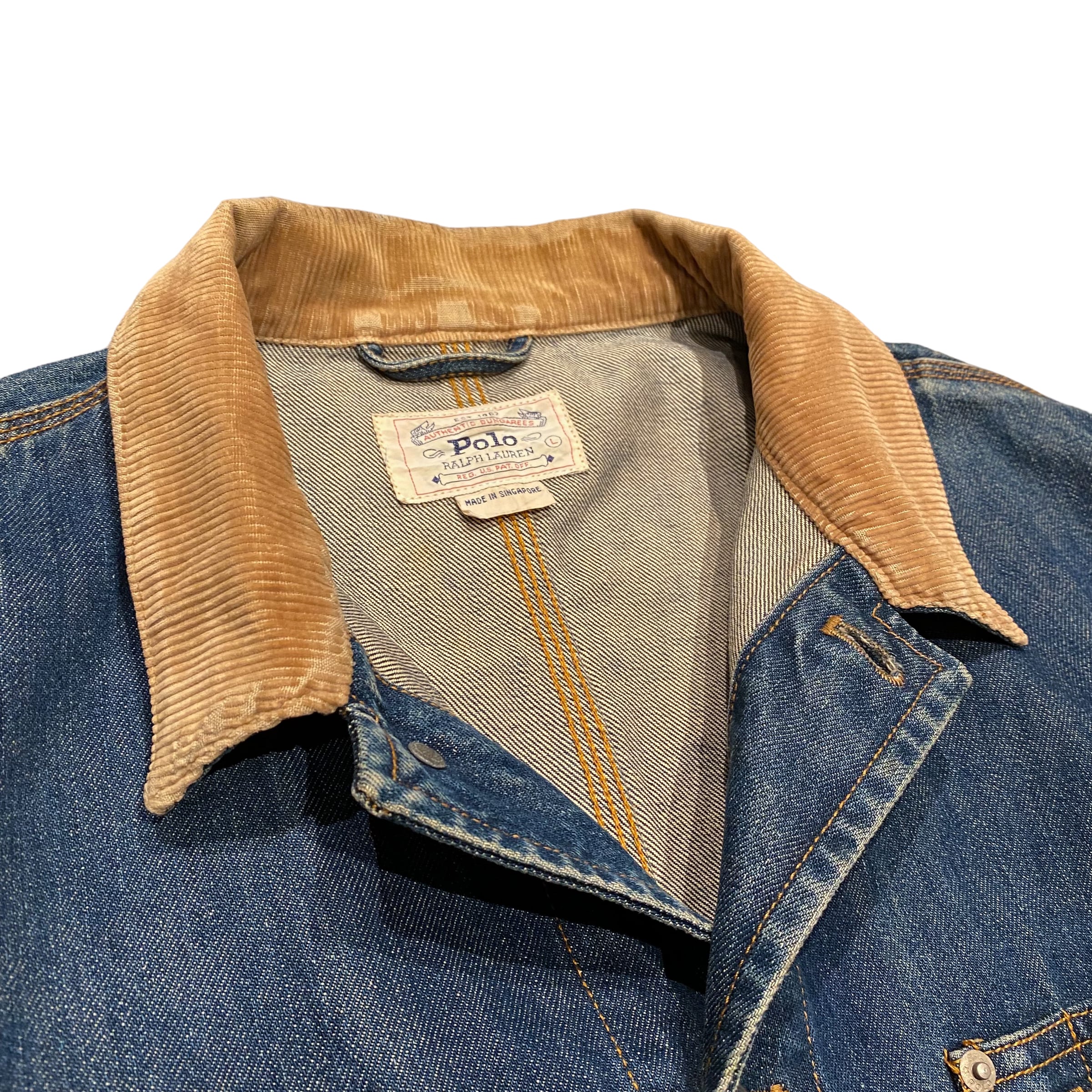 90's Polo Ralph Lauren Denim Jacket L / ポロ・ラルフローレン
