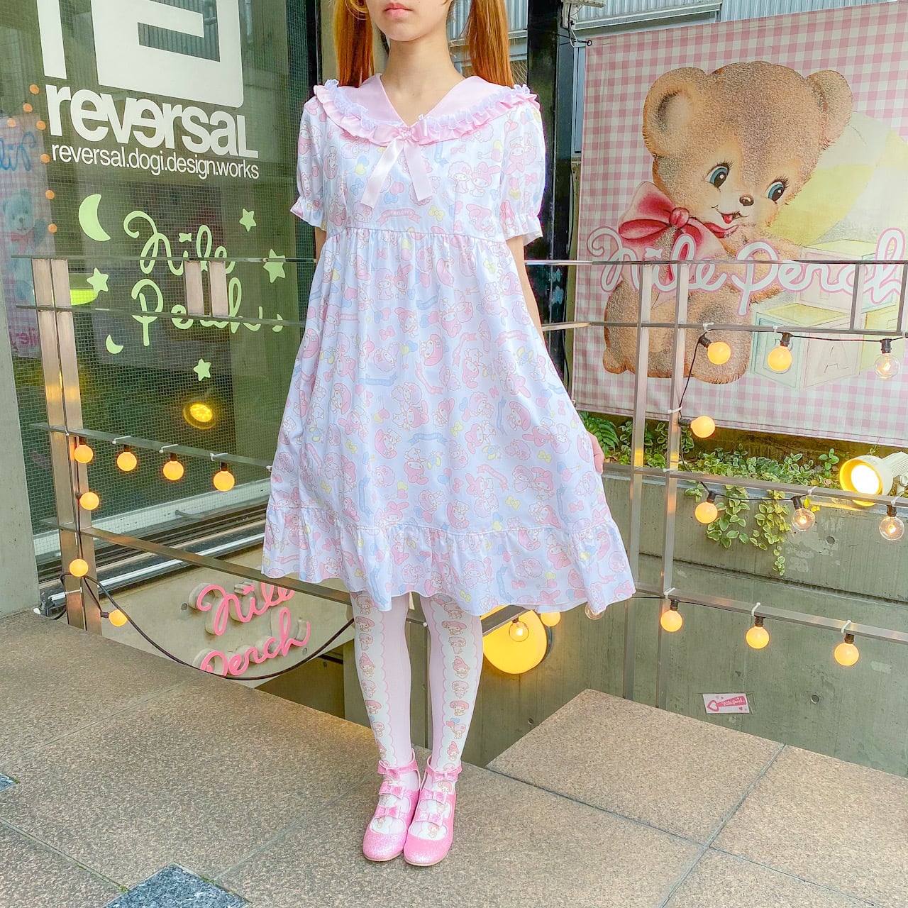 マイメロディ＆ピアノちゃんコラボ セーラーワンピース | NILE PERCH