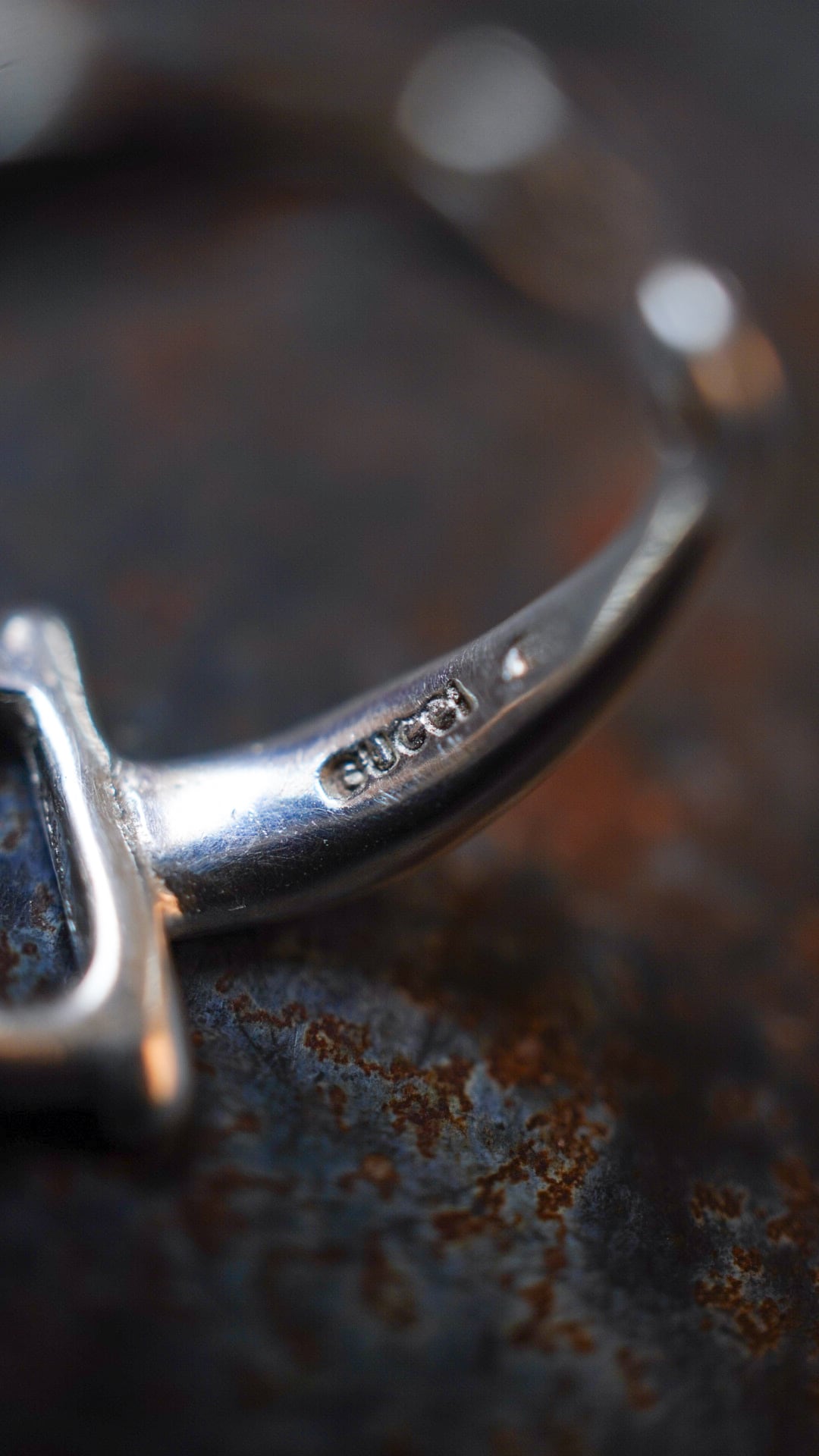 1970s】GUCCI グッチ ホースビット アジャスタブル リング 《シルバー