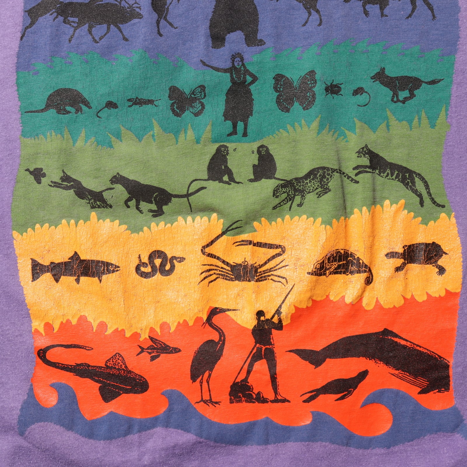 美品 M 絶滅危惧種 Patagonia 紫 USA パタゴニア Tシャツ アニマル柄