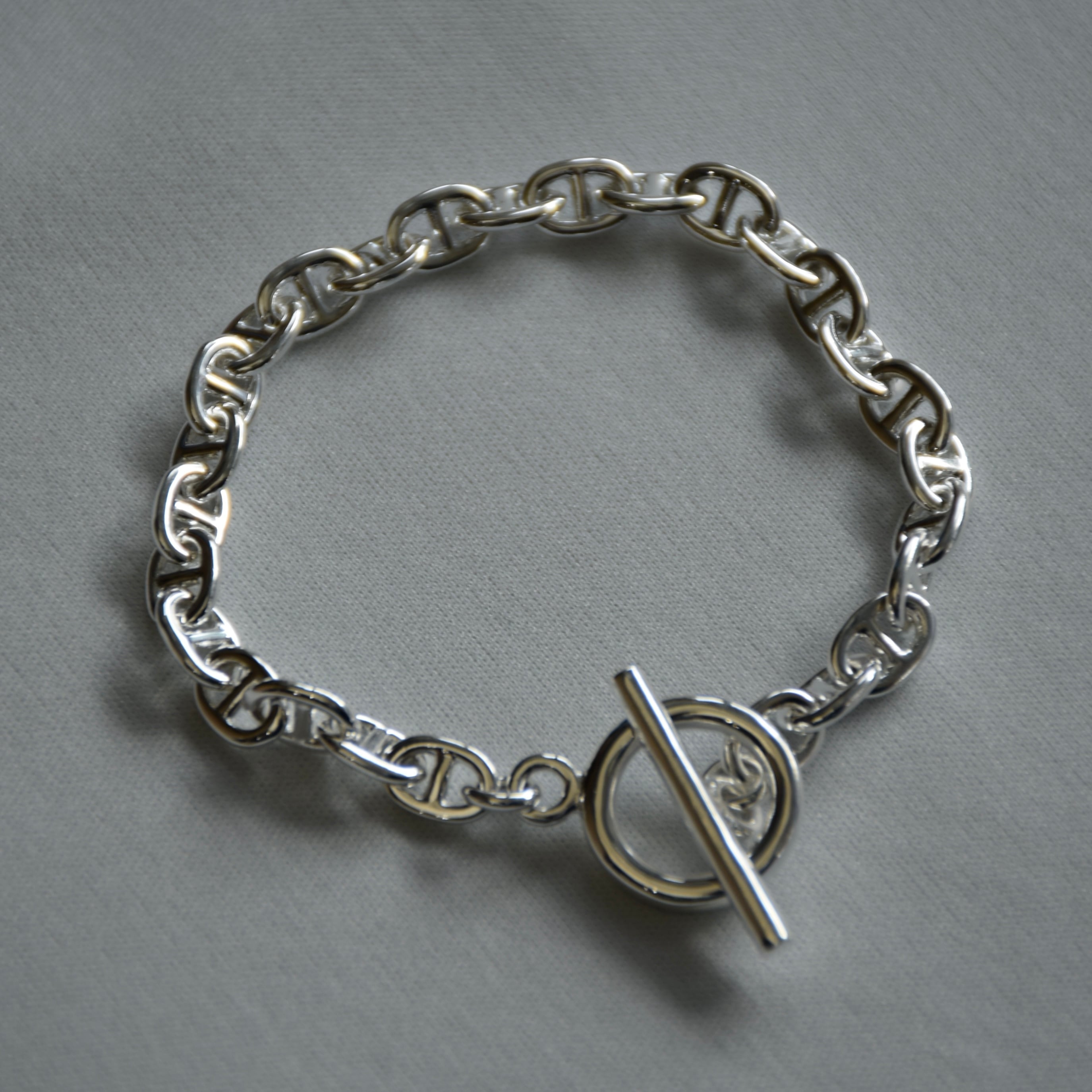 シルバー925 シェーヌダンクルタイプブレスレット 27コマ 19cm