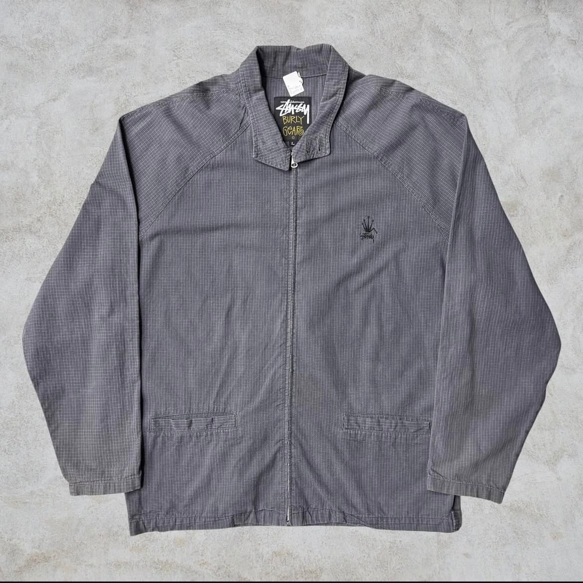 80's~90's old stussy Design Jacket “黒タグ” “BURLY gear”【高円寺