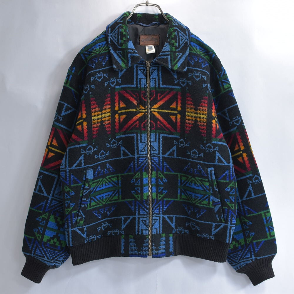 90s~ USA製 PENDLETON ペンドルトン ウール ジップアップ オルテガ柄
