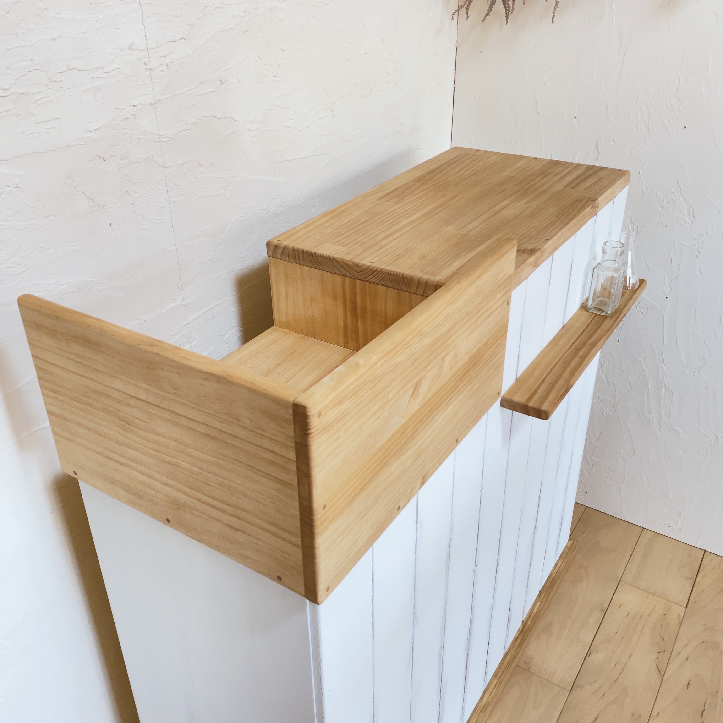 na 258.レジカウンター おしゃれ 木 受付カウンター レジ台 ホワイト