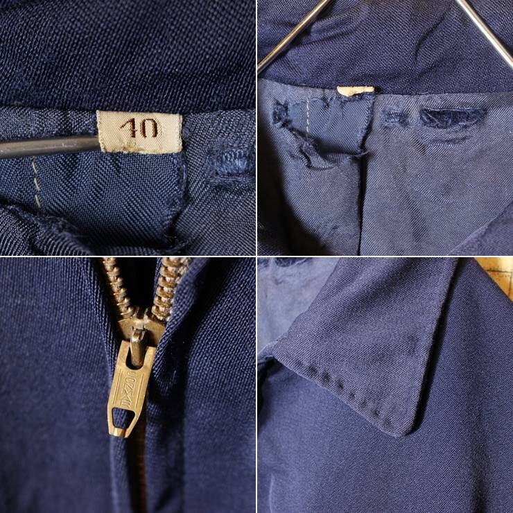 USA製 50s 60s ウールギャバジン ジャケット 40 メンズL相当 ネイビー