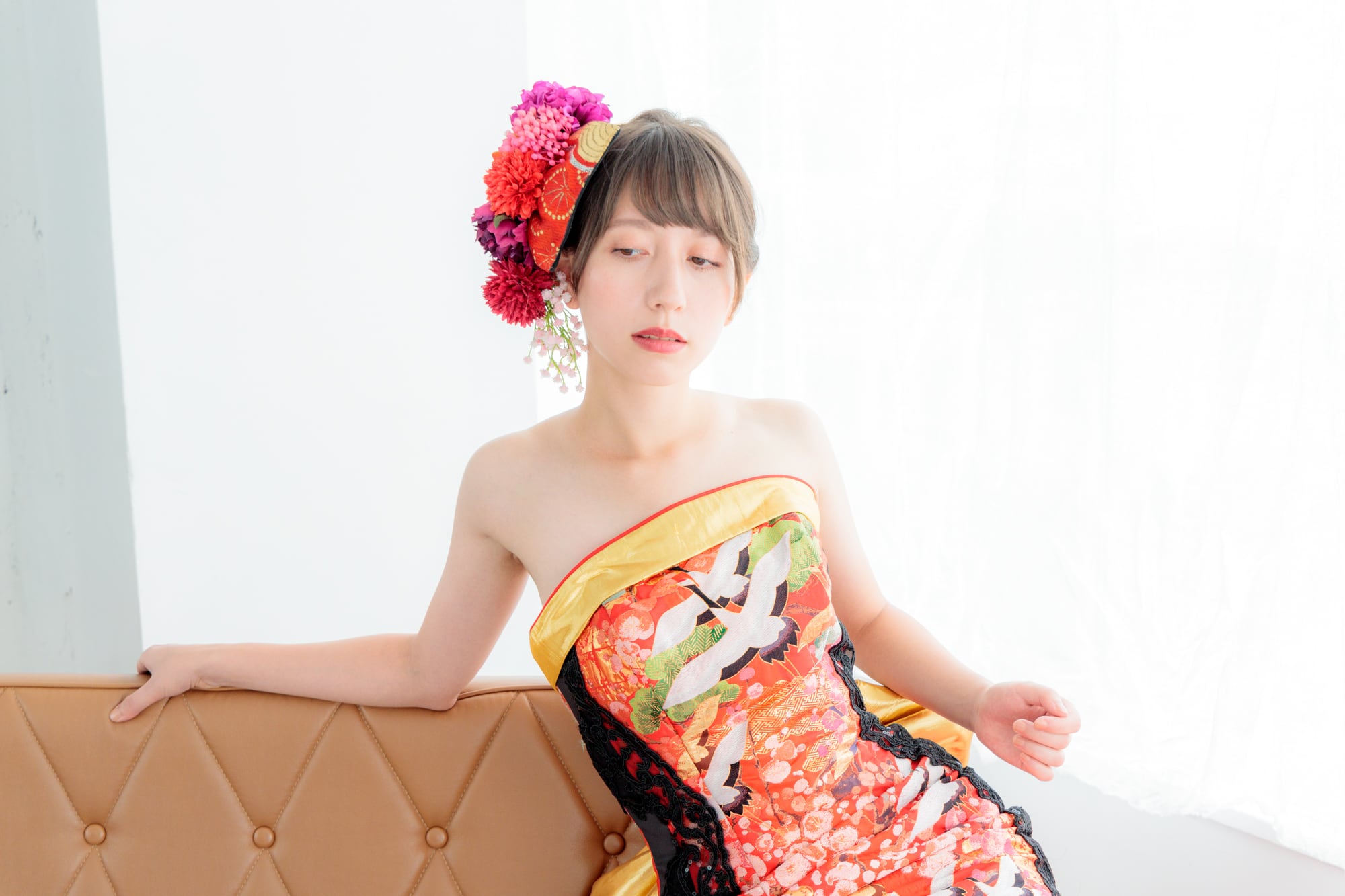 一点もの】和装ウェディング/ブライダル/和ドレス/着物ドレス/色打掛