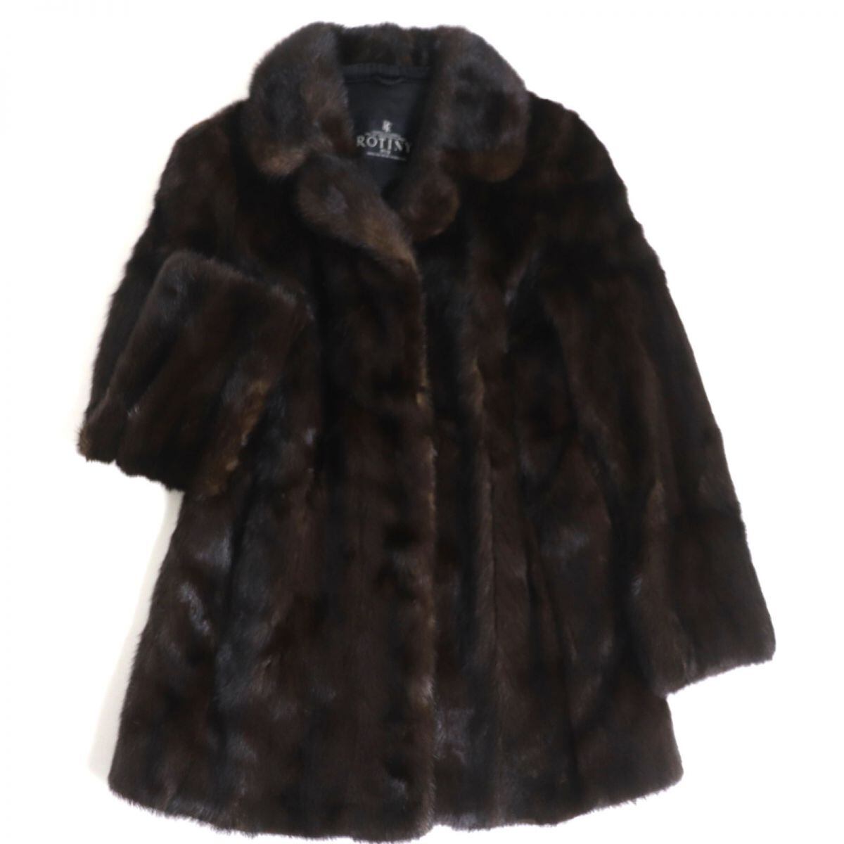 程度上 ダークミンク デザインコート SAGAMINK JINDO 【程度上