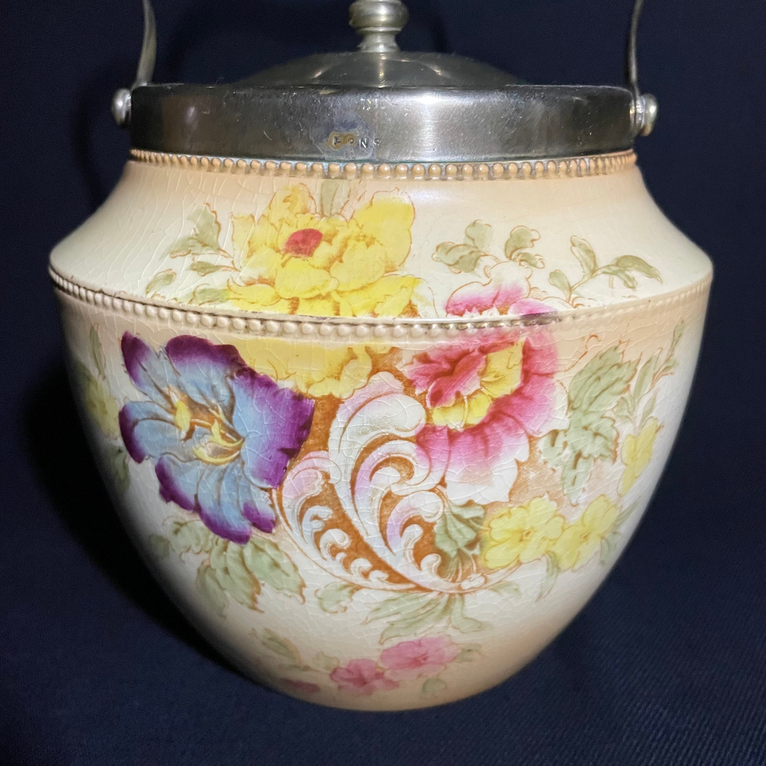 クッキージャー/イギリスアンティーク/S. Fielding & Co. (later Crown