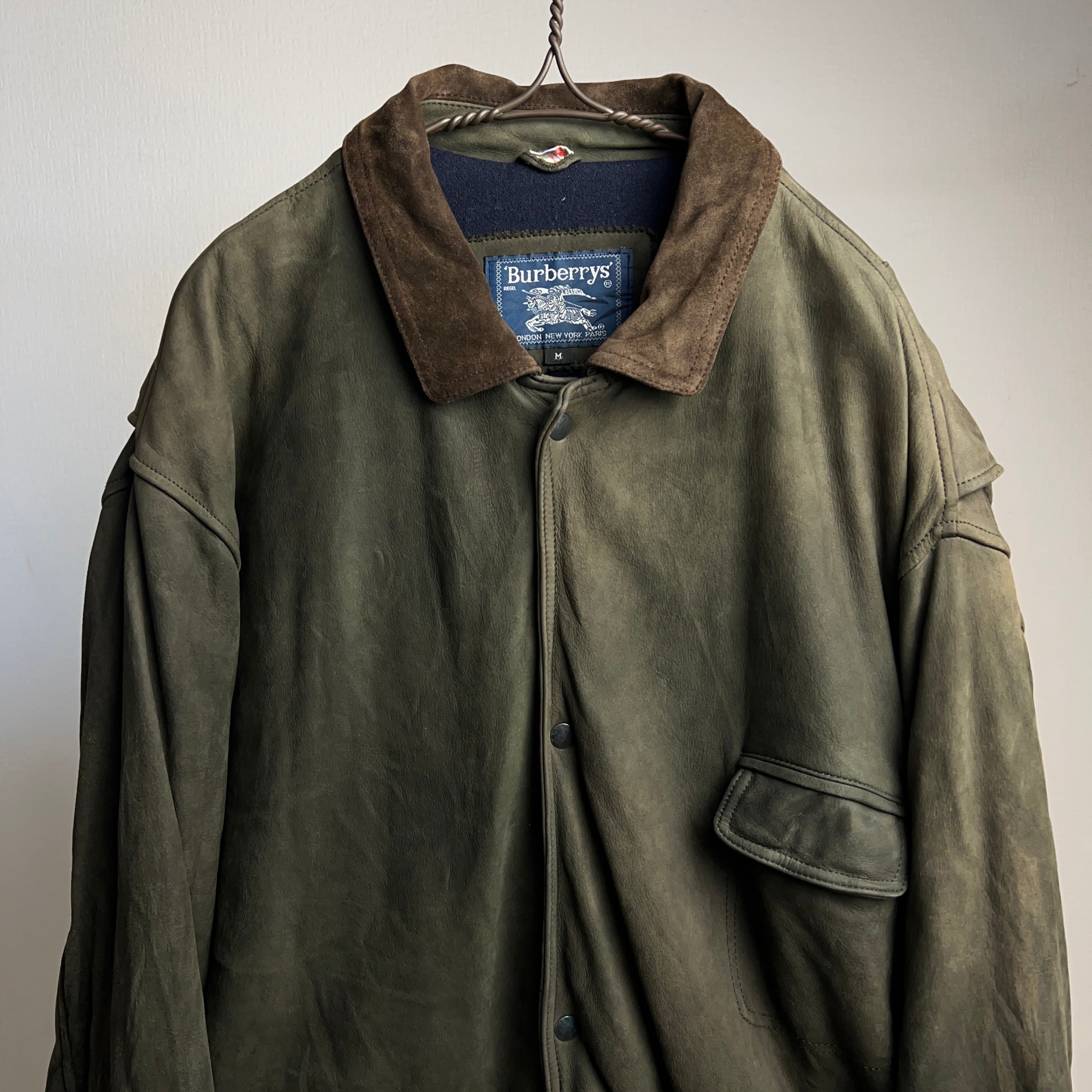 80's~90's “Burberrys” Suede×Nubuck Leather Jacket USA製 80年代 90