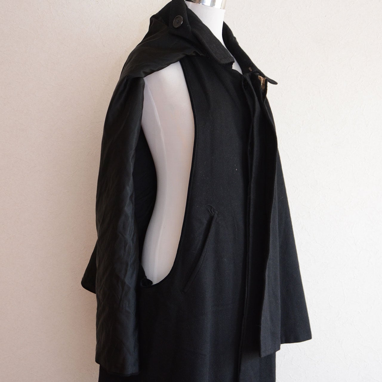 大正〜昭和初期 ウール トンビマント インバネスコート 二重廻し