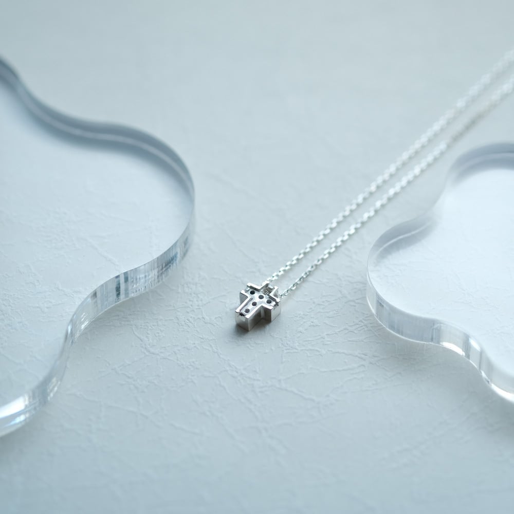 サファイア クロス ネックレス シルバー925 | クラウドジュエリー