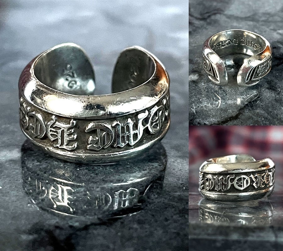 CHROME HEARTS クロムハーツ スクロールラベルリング スモール SCROLL