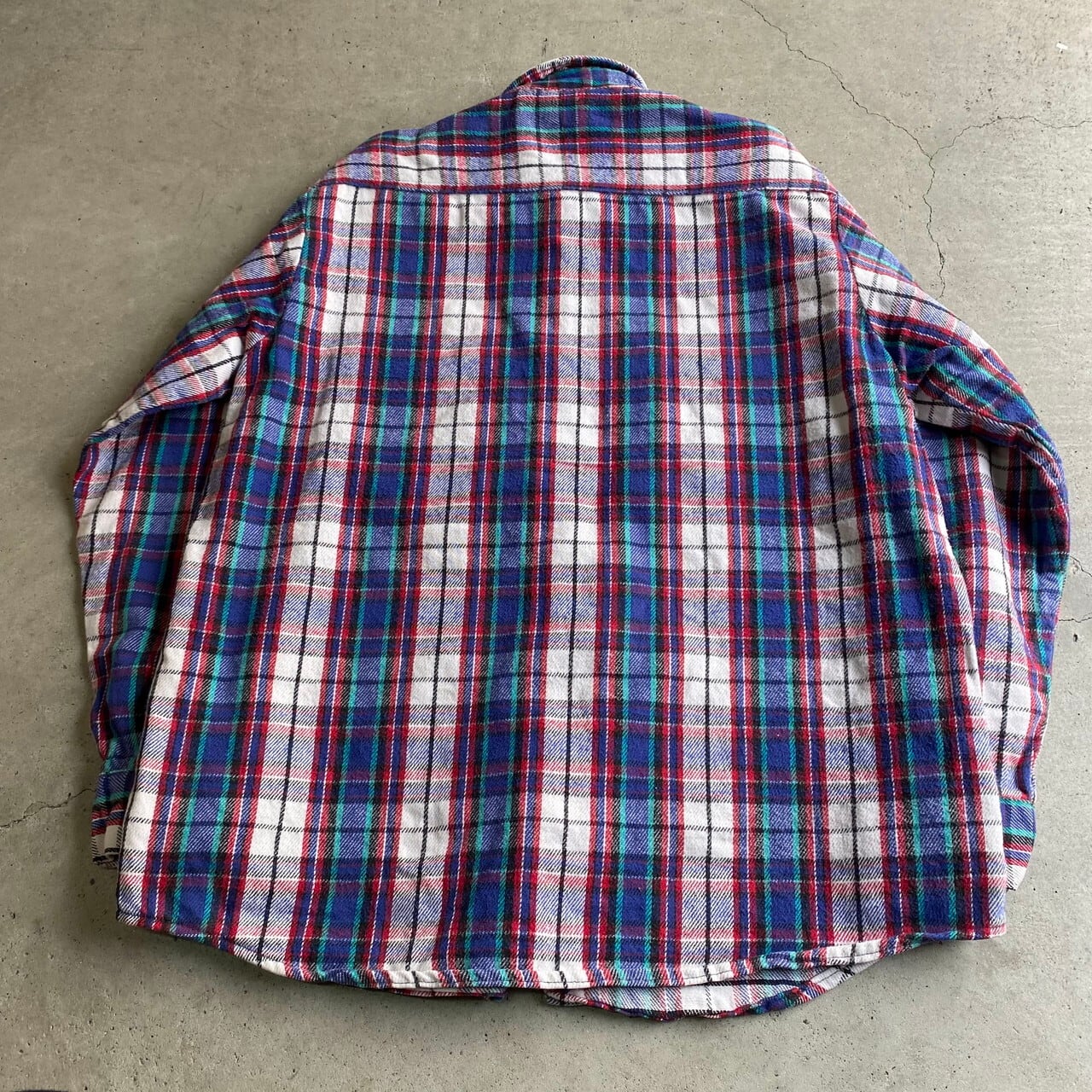 90年代 USA製 Five Brother ファイブブラザー チェック柄 長袖 ヘビー