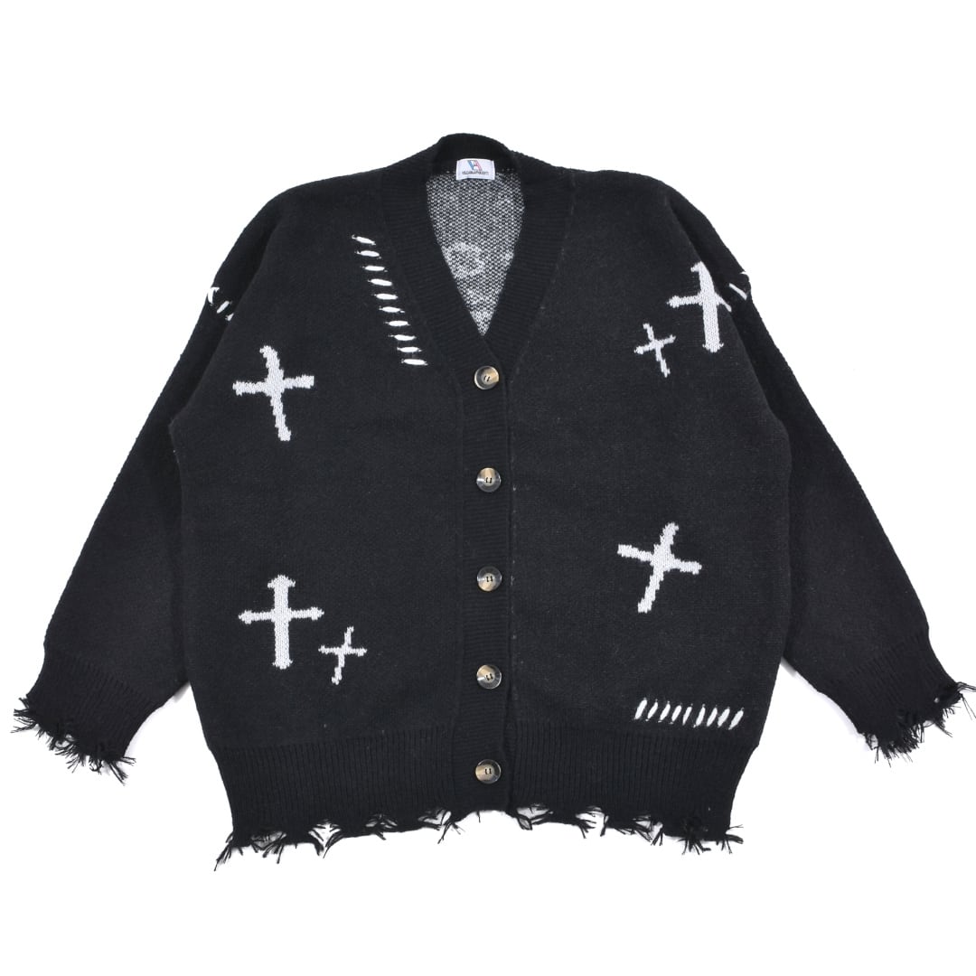 STONE コンパスパッチ スナイデルニット ジップ カーディガン STONE