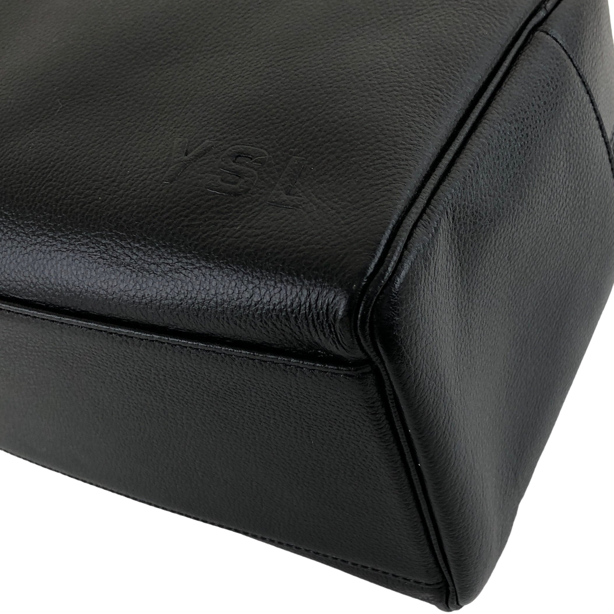 Yves Saint Laurent イヴ・サンローラン YSLロゴ レザー ボストン