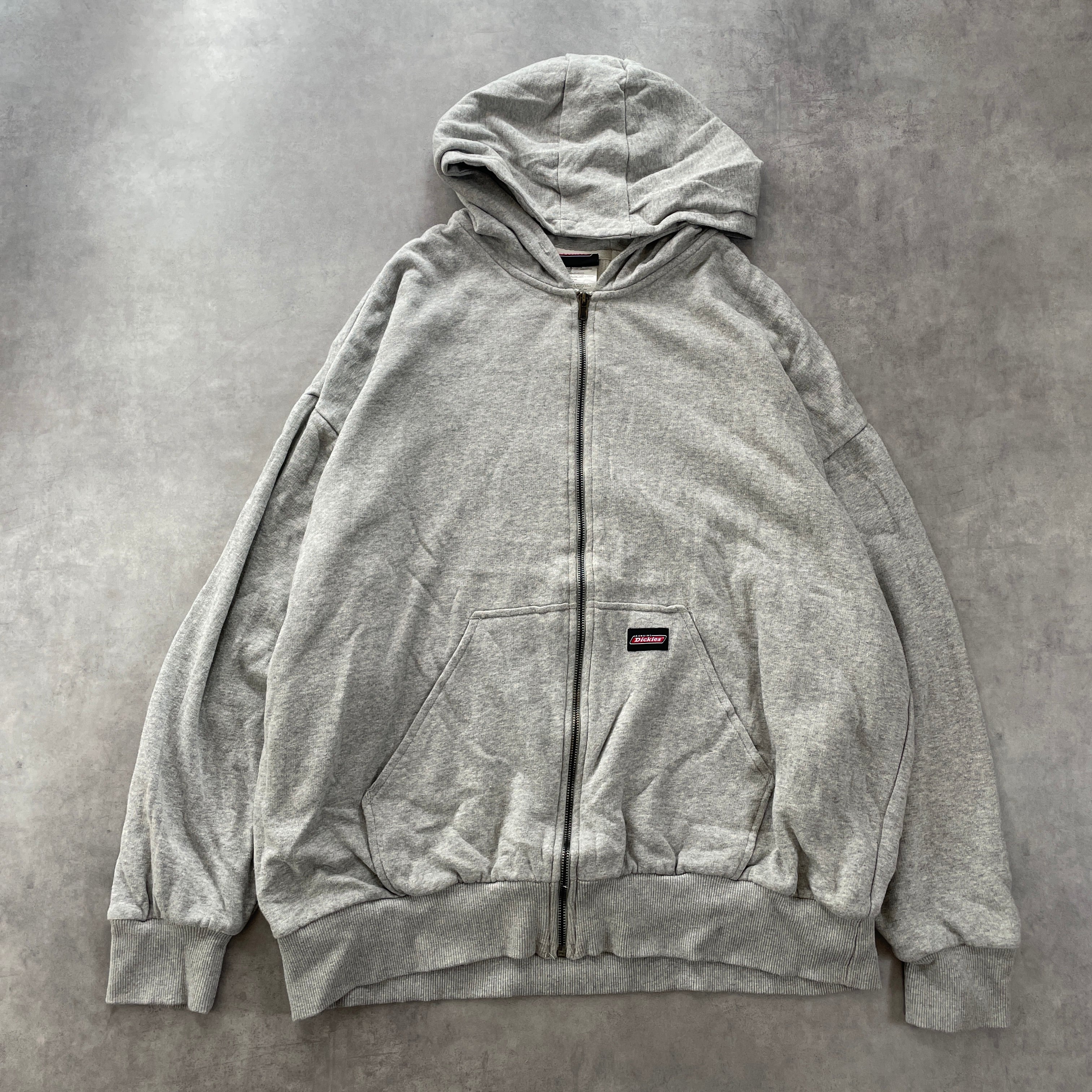 90s Dickies 裏サーマル ジップパーカー グレーvintageフェード | Flog.