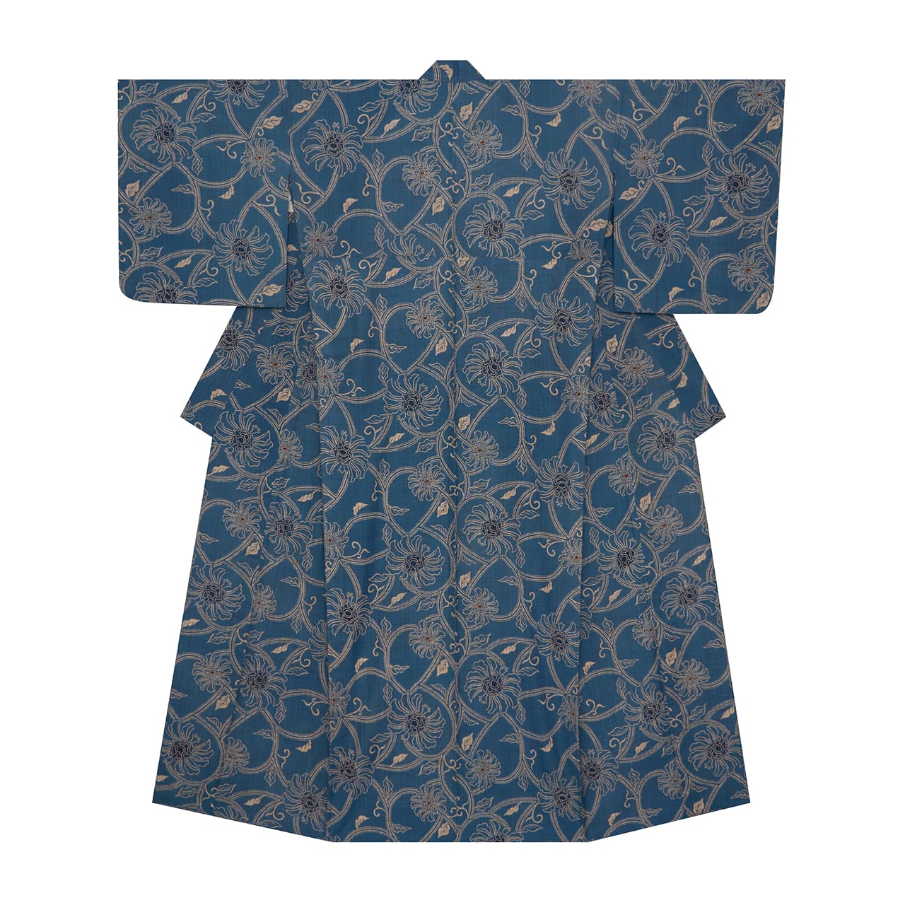 竺仙 奥州小紋 唐花の模様 浴衣【中古】 | かわの屋