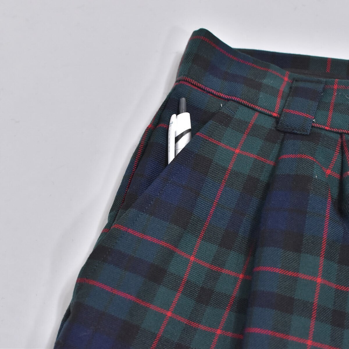 80s～ Sanglobal タータンチェック 2タック ウール スラックス