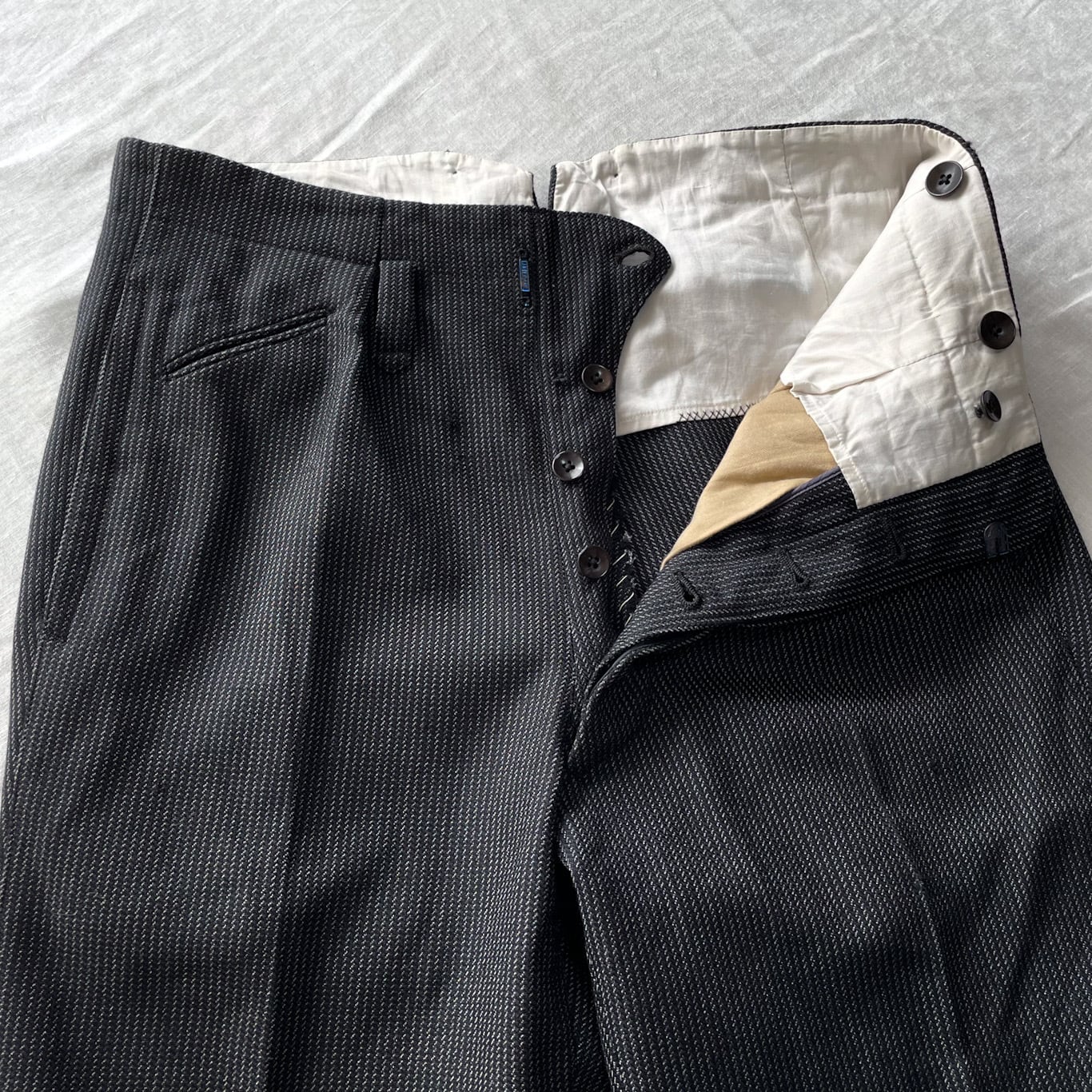 貴重 30s 40s ユーロ ヴィンテージ 針刺し シンチバック ブラック