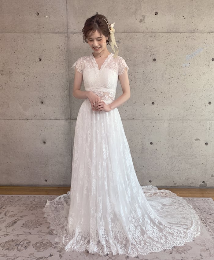 THE URBAN BLANCHE ORIGINAL 】ウエディングドレス オールレース 袖
