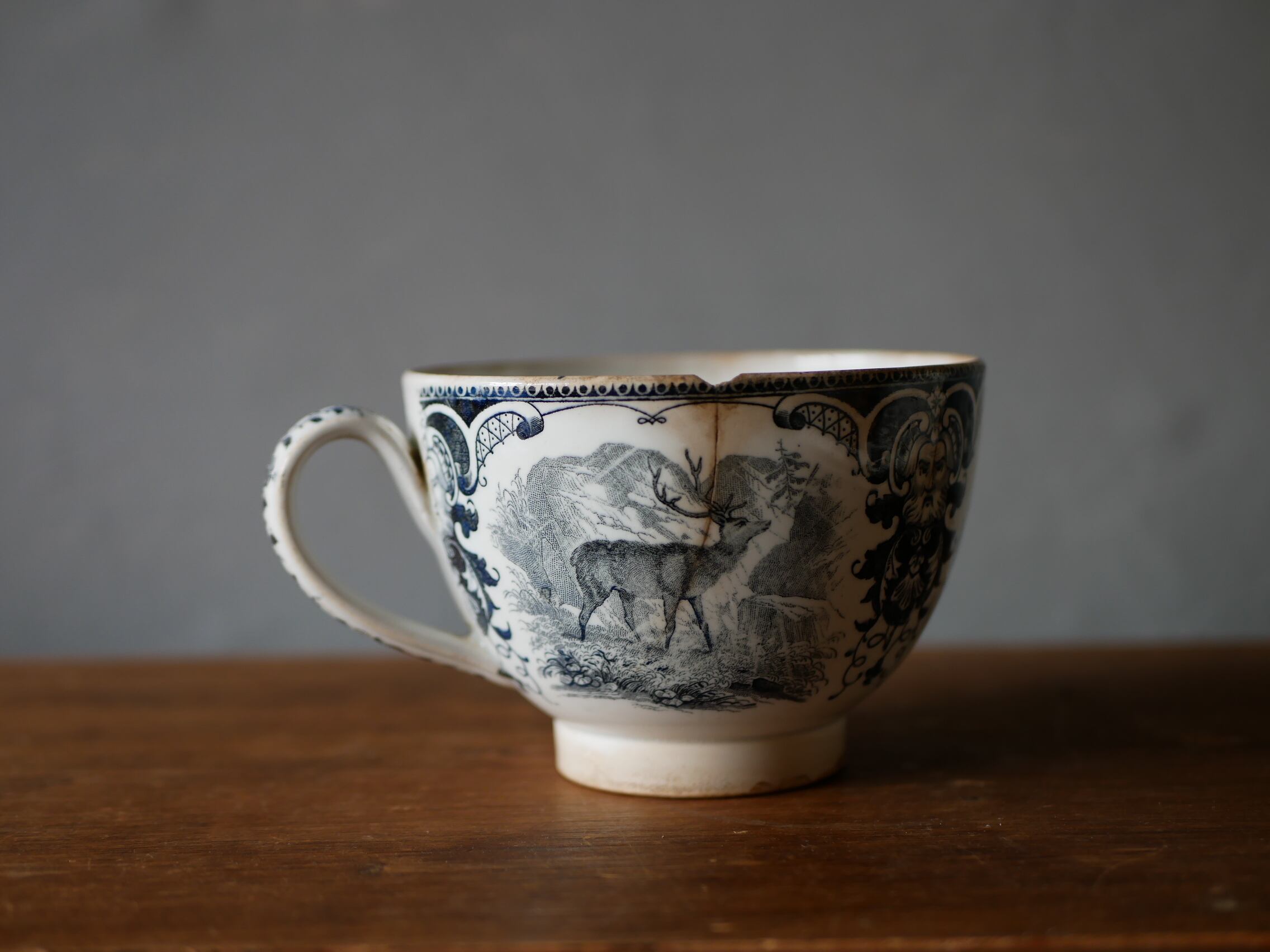 クレイユモントロー カフェオレカップ フランスアンティーク