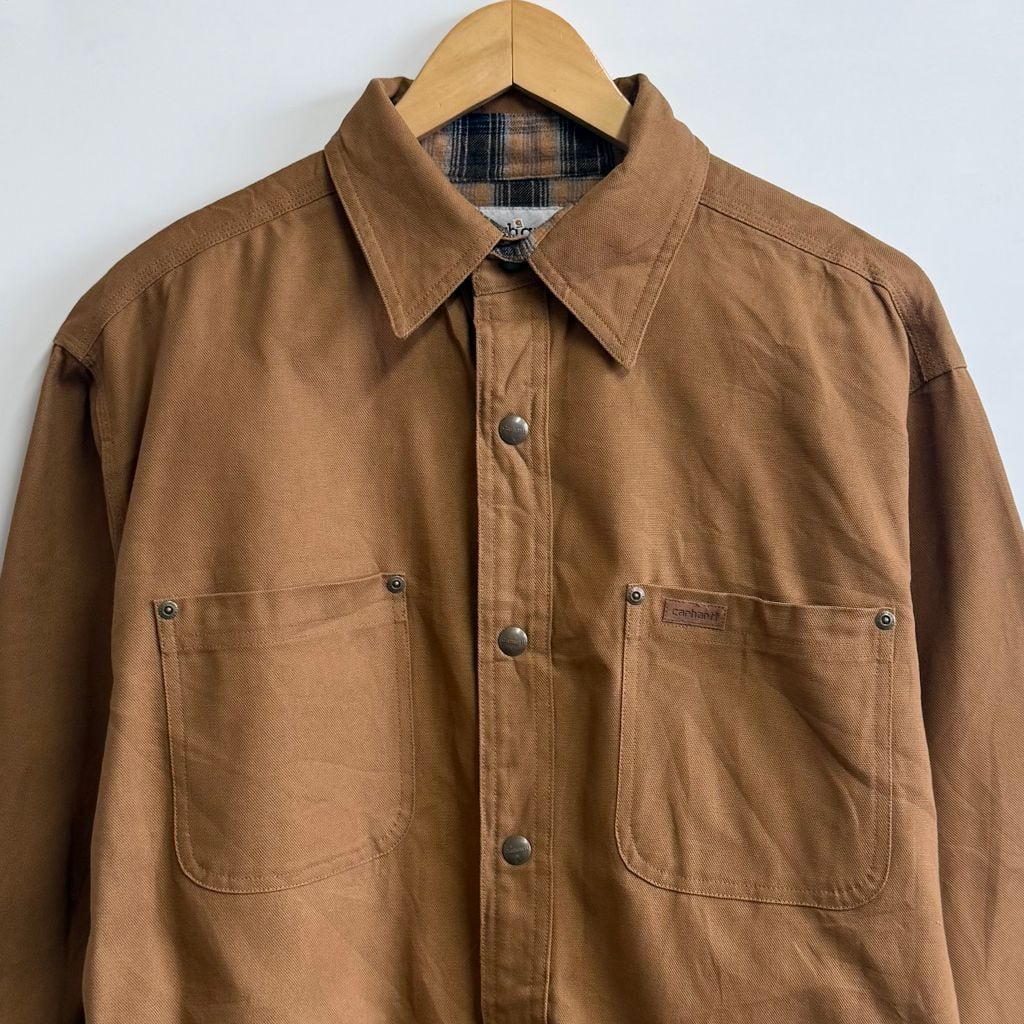 Carhartt カーハート ダック地シャツジャケット 裏地チェック柄