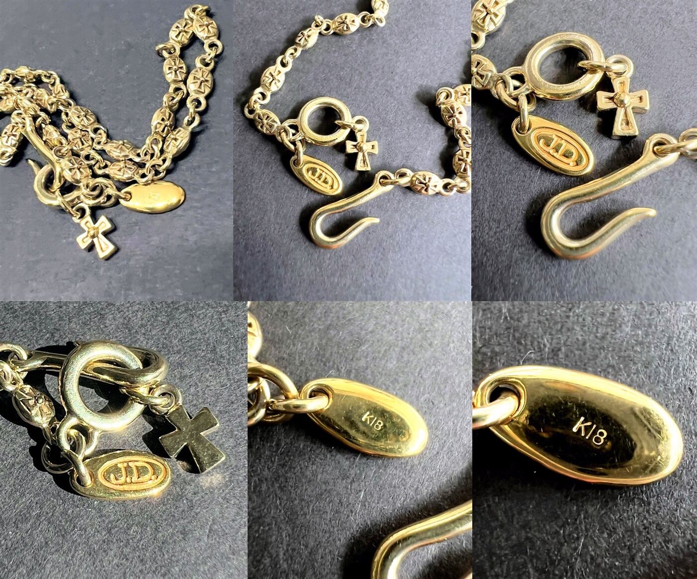 Justin Davis ジャスティンデイビス K18 YG タイニークロス チェーン