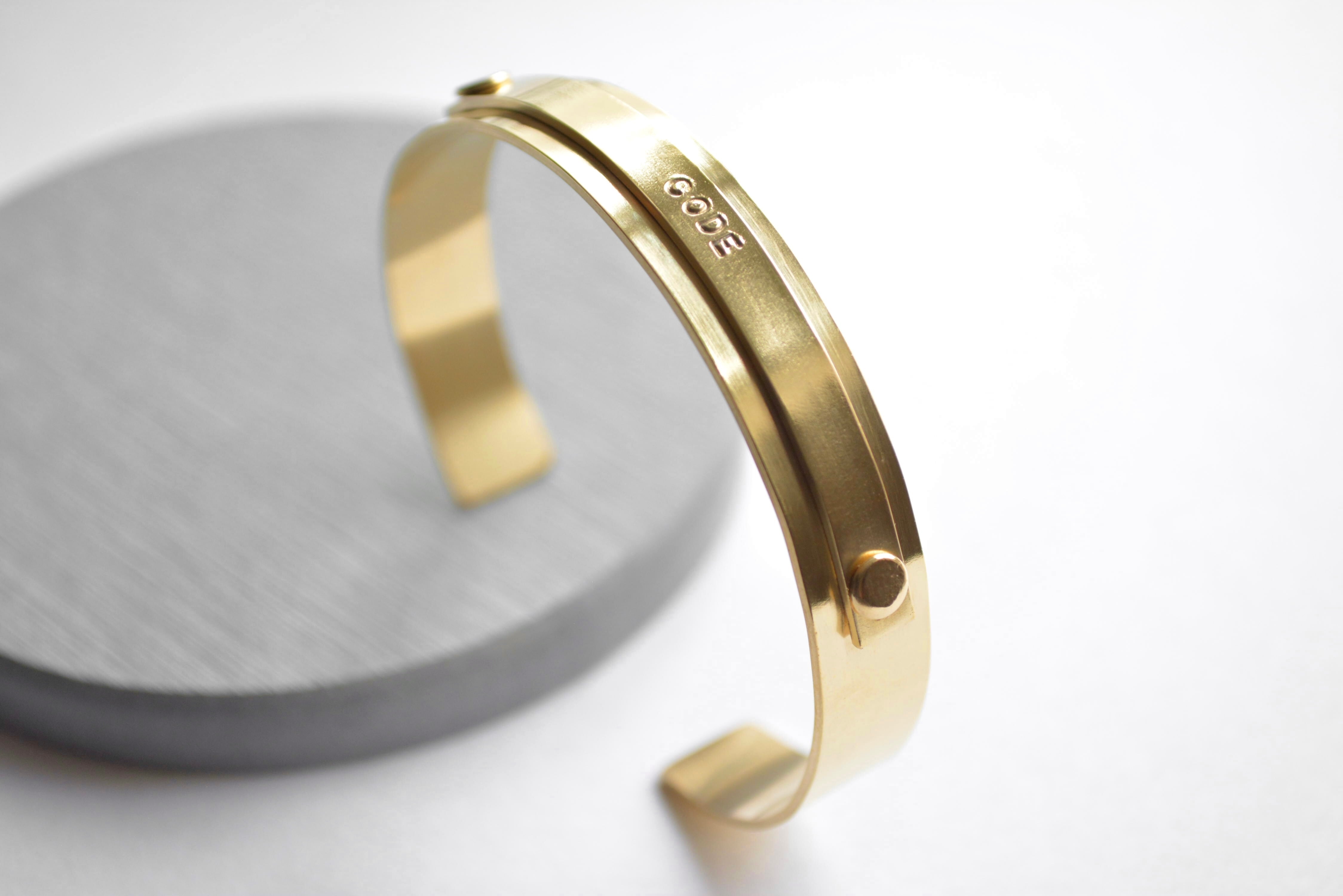 刻印無料】IDバングル｜真鍮 ゴールド ブラス メンズ レディース 名