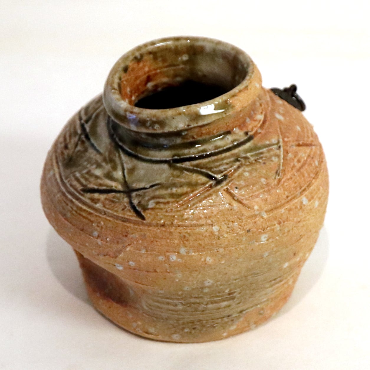 信楽焼・丸伊製陶・古斎・花入・蹲 (うずくまる）・No.200704-64・梱包