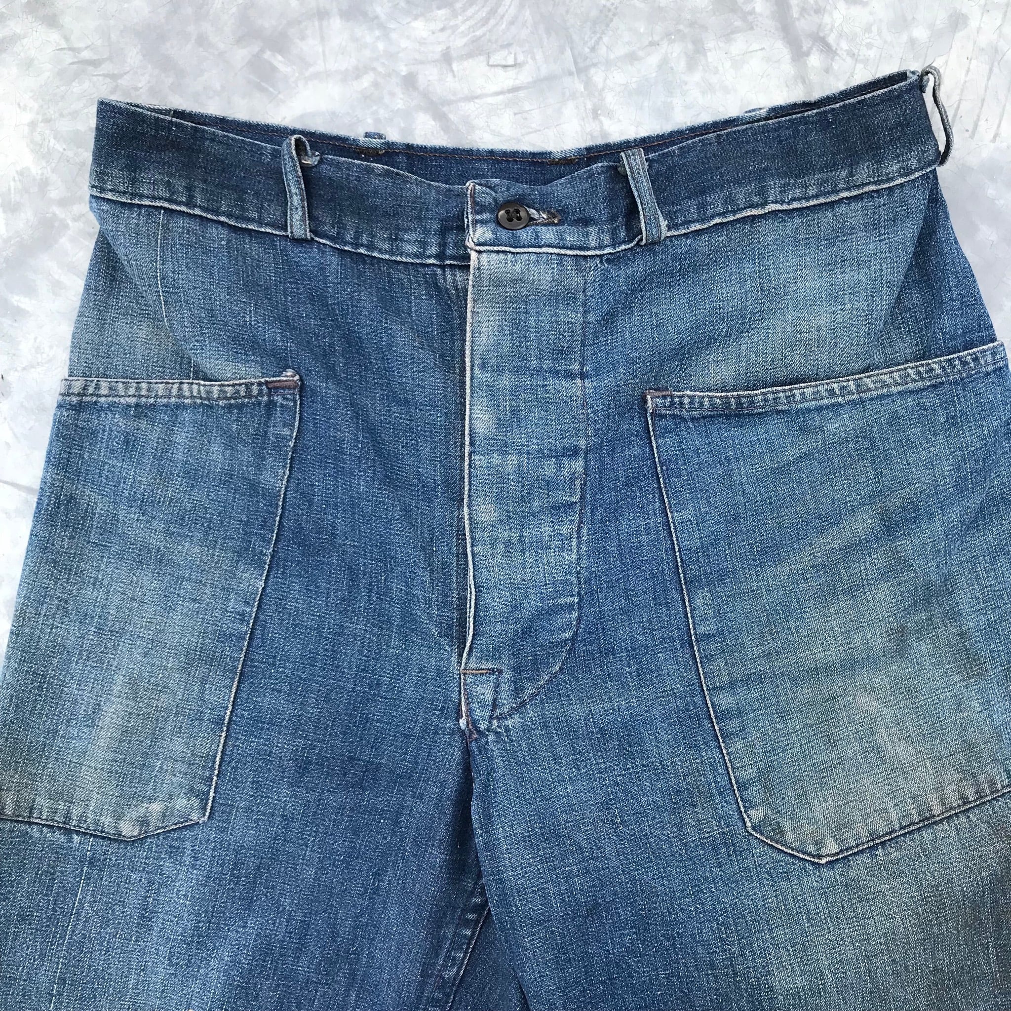 40's U.S.NAVY デニムセーラーパンツ WW II 巻きパンツ