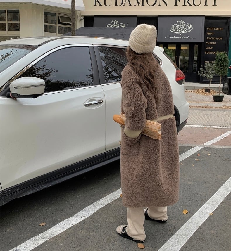 ダブルブレストエコファーロングコート☆ | Fanfan Closet - ファン