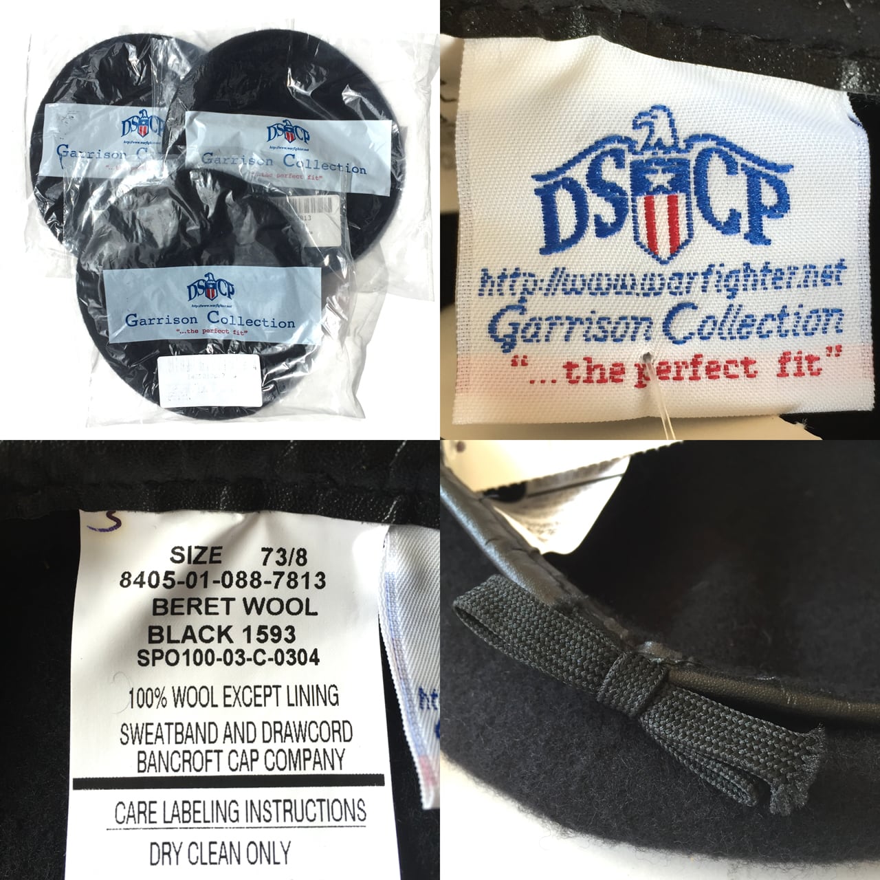アメリカ軍 ウールベレー帽 黒 デッドストック | hab