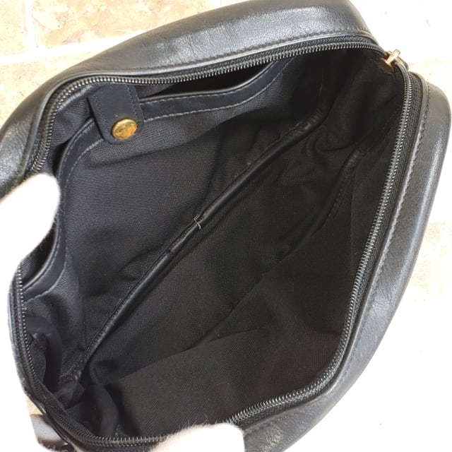 オールドコーチ ☆ レザー ポーチ ミニ クラッチバッグ ブラック COACH