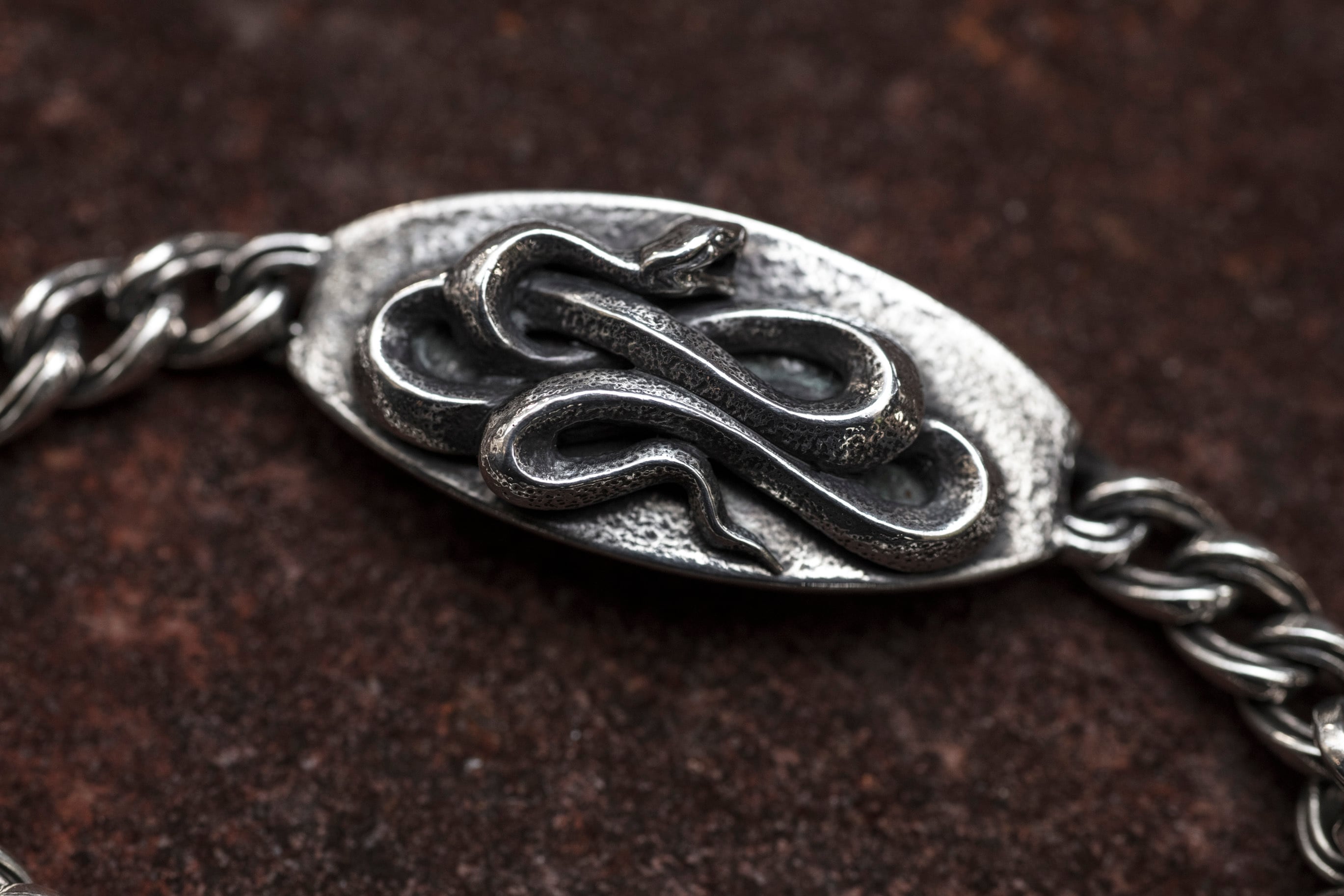 snake plate bracelet silver (S.M.L.XL) | Peanuts&Co